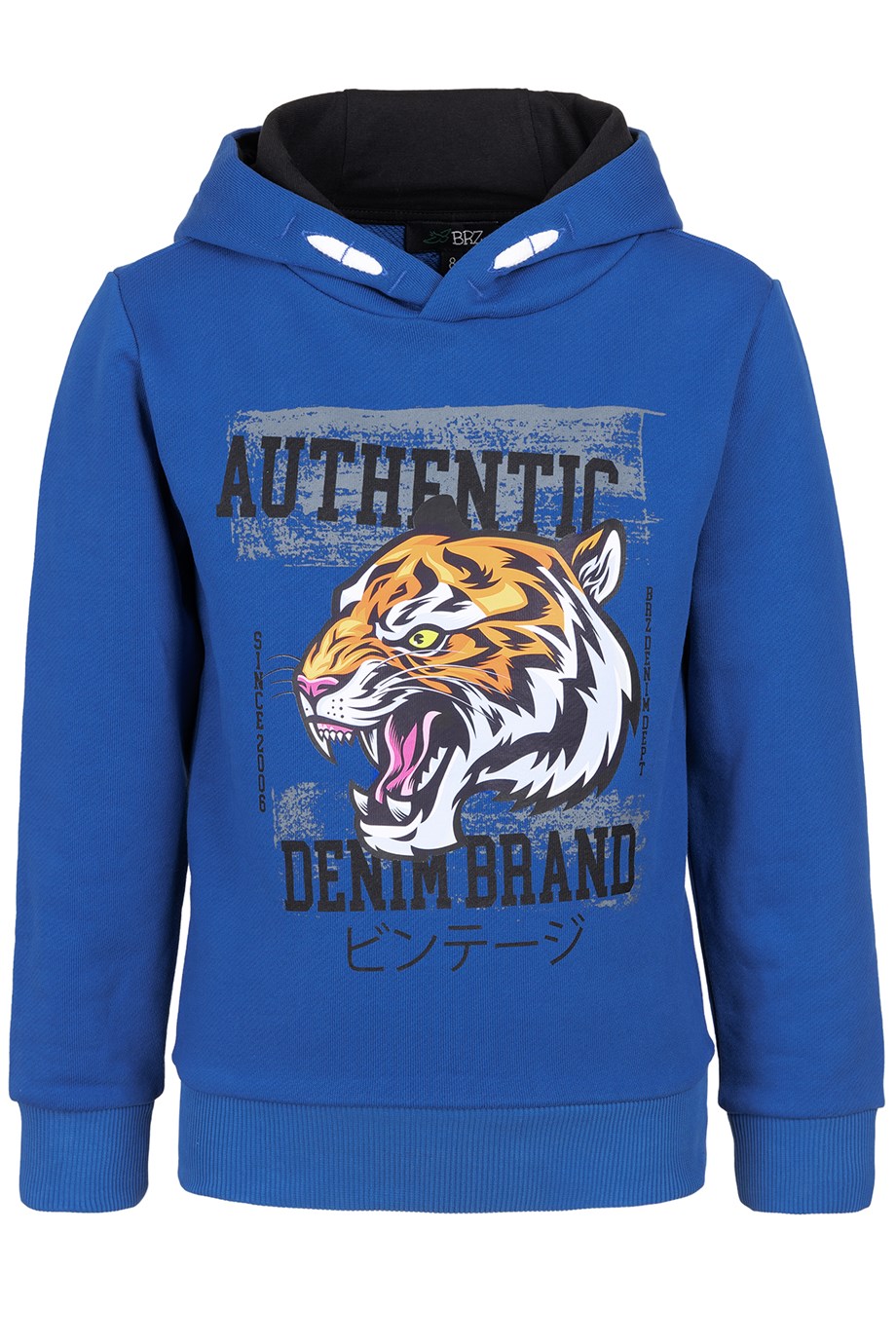 BRZ Kids Kaplan Baskılı Erkek Çocuk Kapüşonlu Sweatshirt