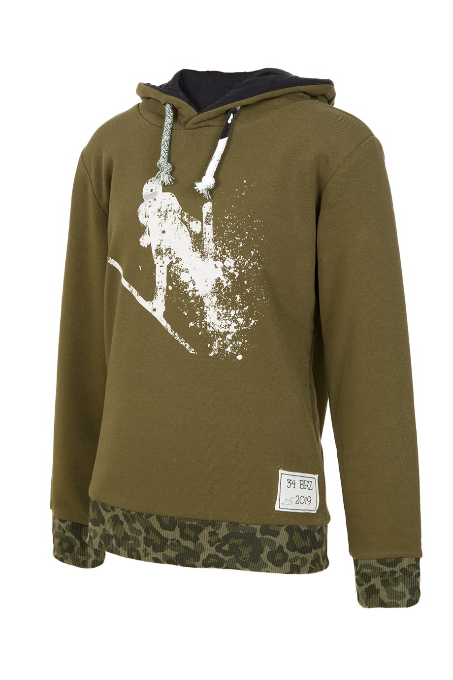 BRZ Kids Kayakçı Baskılı Kapüşonlu Sweatshirt Erkek Çocuk