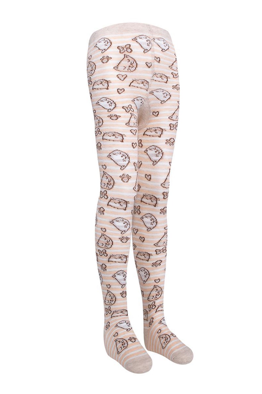 BRZ Kids Kedi Desenli Kız Çocuk Külotlu Çorap 3lü Set