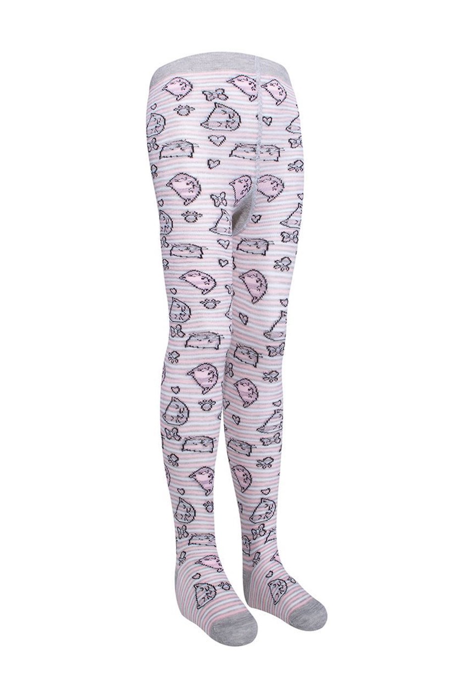 BRZ Kids Kedi Desenli Kız Çocuk Külotlu Çorap 3lü Set