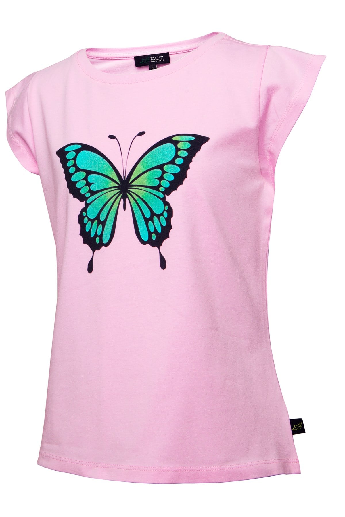 BRZ Kids Kelebek Baskılı Kız Çocuk Kısa Kollu T-shirt