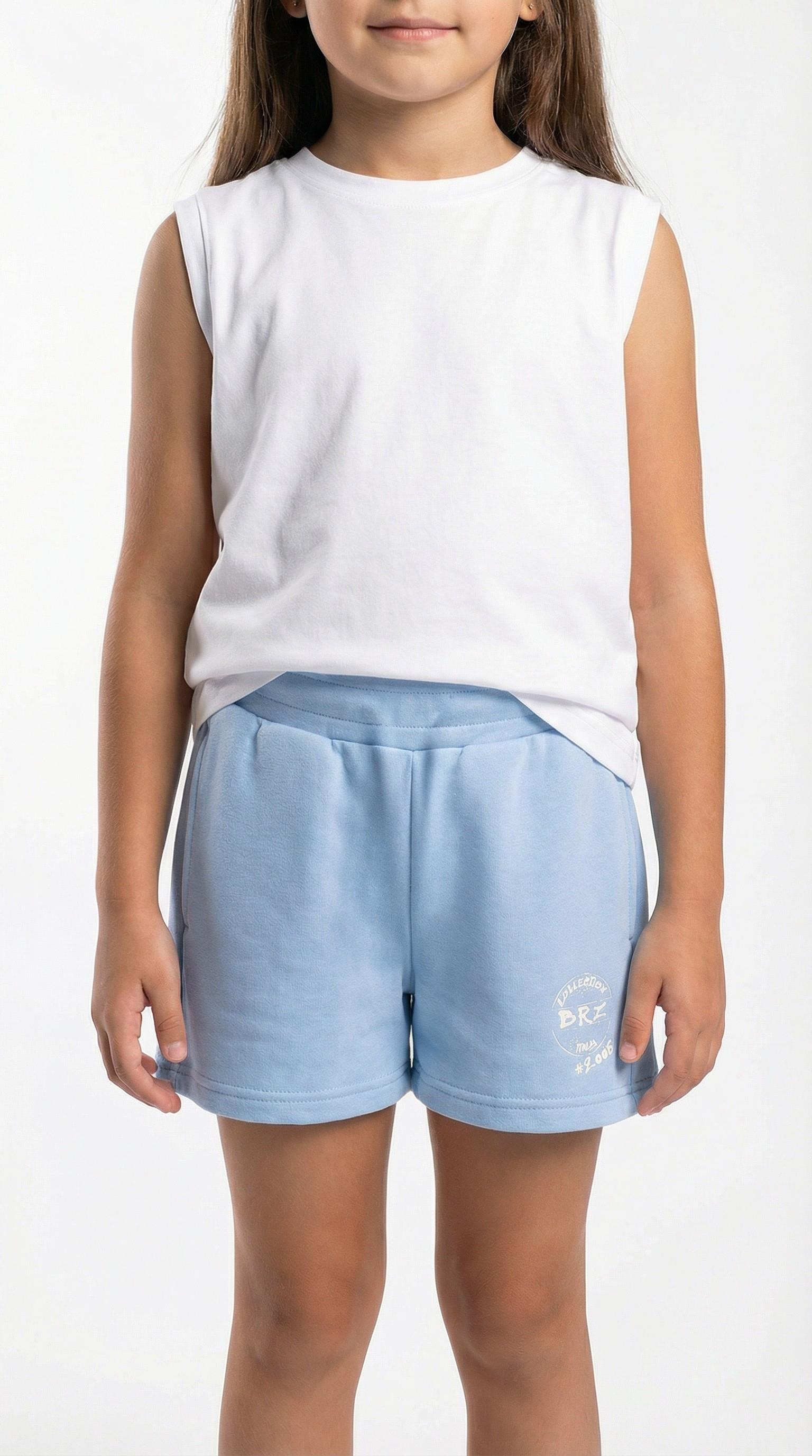 BRZ Kids Kız Çocuk Bebe Mavisi Şort