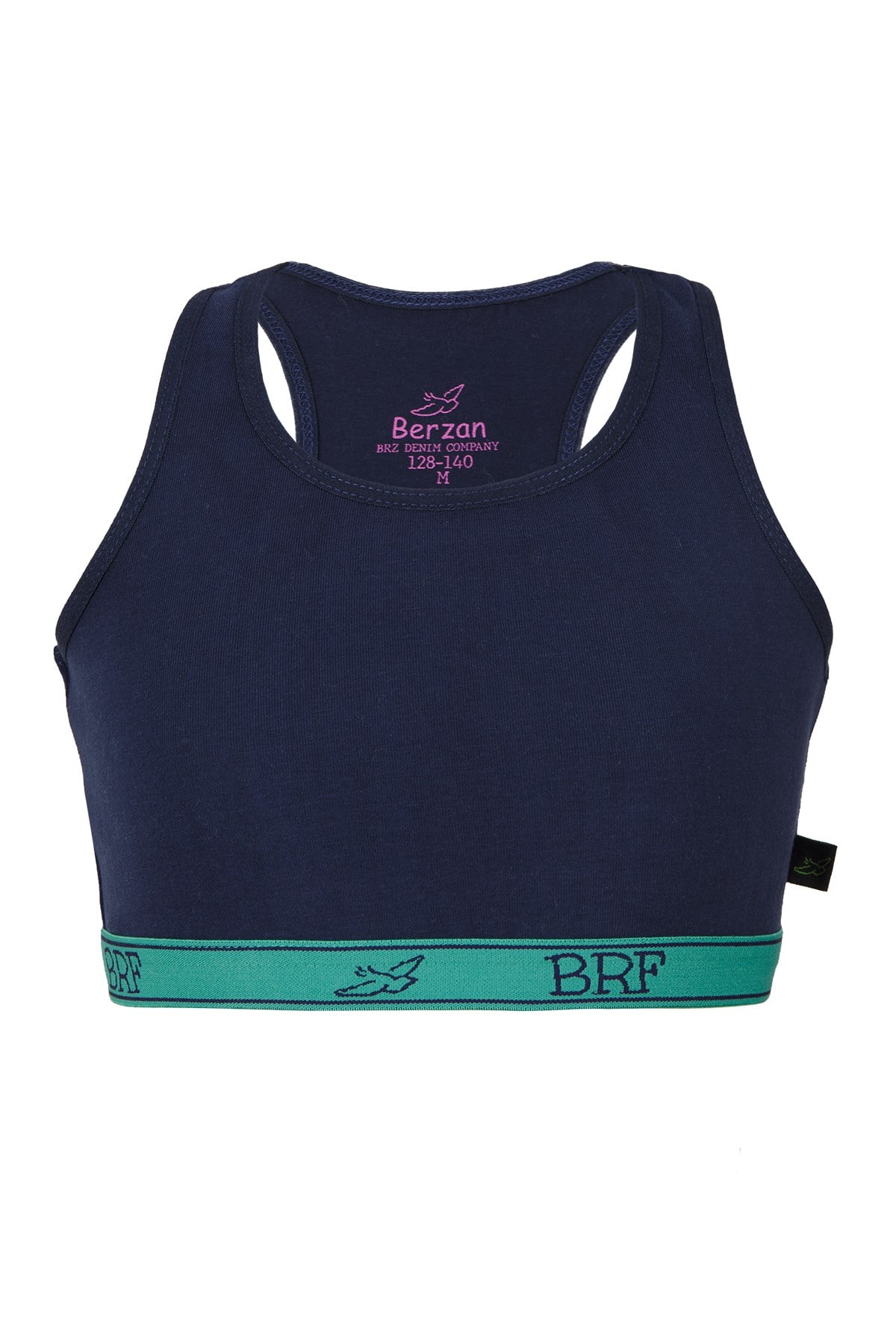 BRZ Kids Kız Çocuk Büstiyer | Crop Atlet | Sporcu Atlet | Lacivert