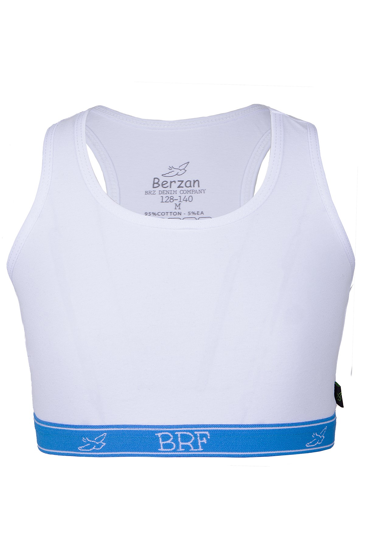 BRZ Kids Kız Çocuk Büstiyer | Crop Atlet | Sporcu Atlet | Beyaz