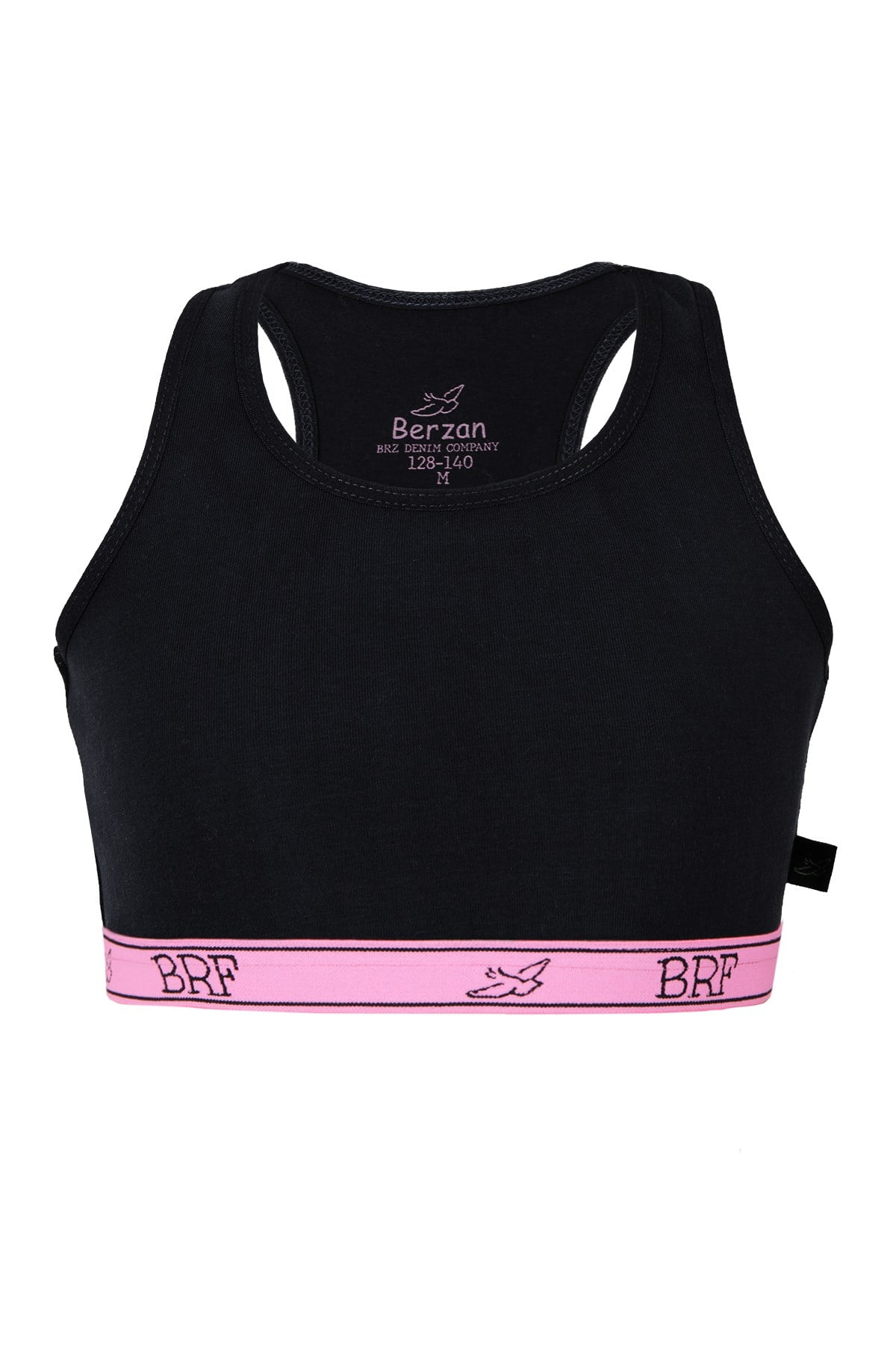 BRZ Kids Kız Çocuk Büstiyer | Crop Atlet | Sporcu Atlet | Siyah