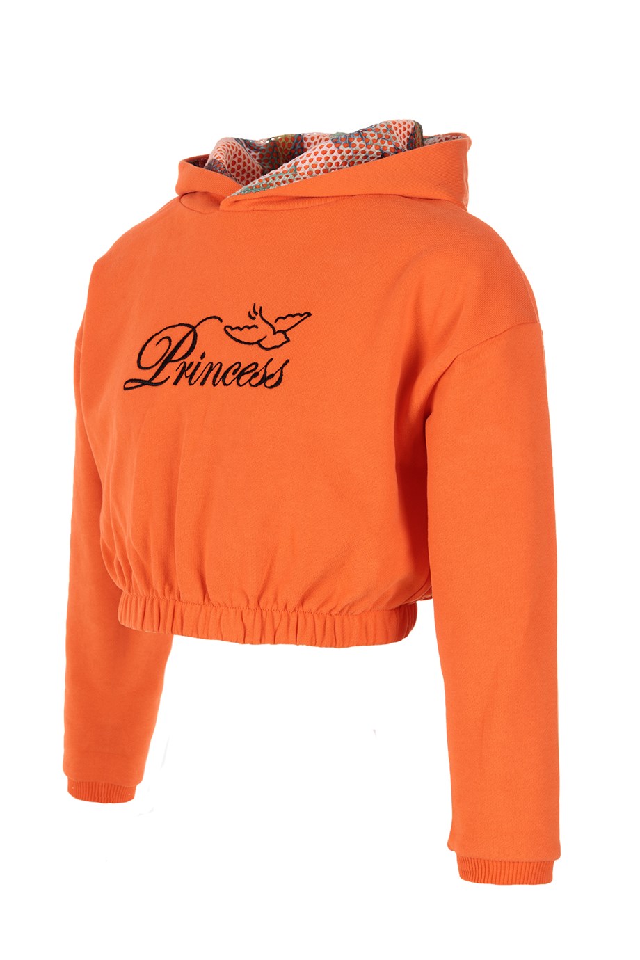 BRZ Kids Kız Çocuk Turuncu Renk Crop Sweatshirt Pantolon Takım