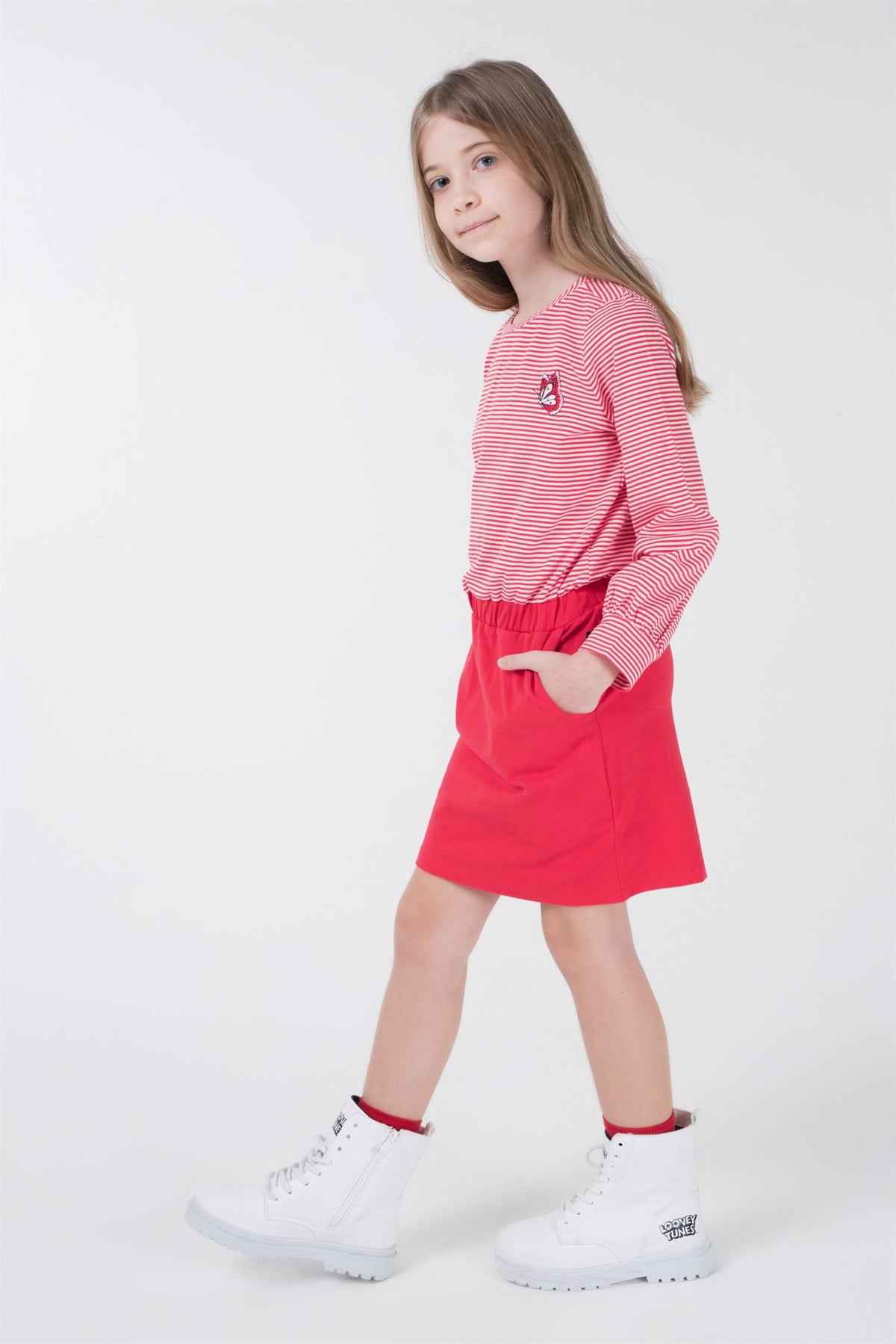 BRZ Kids Kız Çocuk Kırmızı Elbise