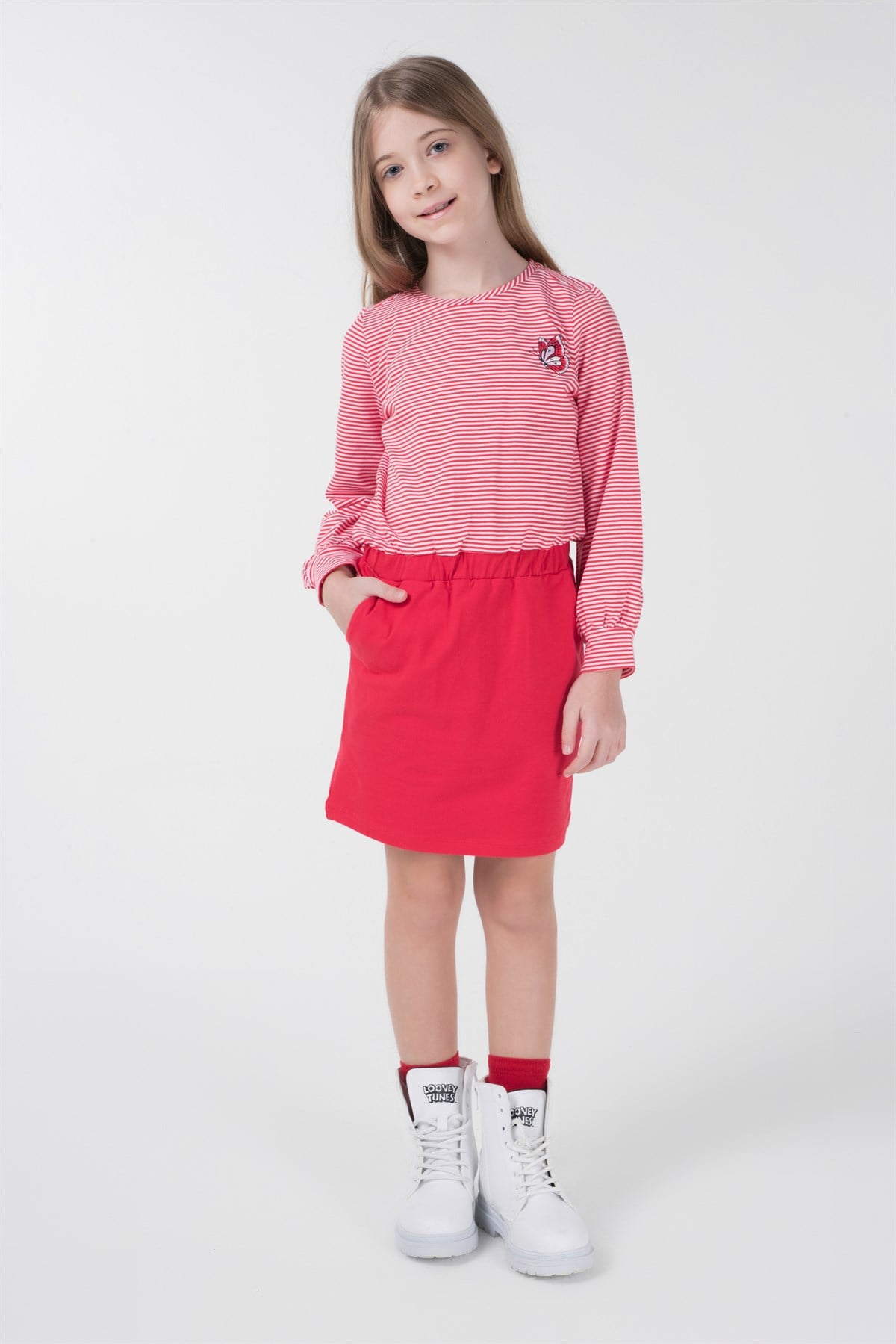 BRZ Kids Kız Çocuk Kırmızı Elbise