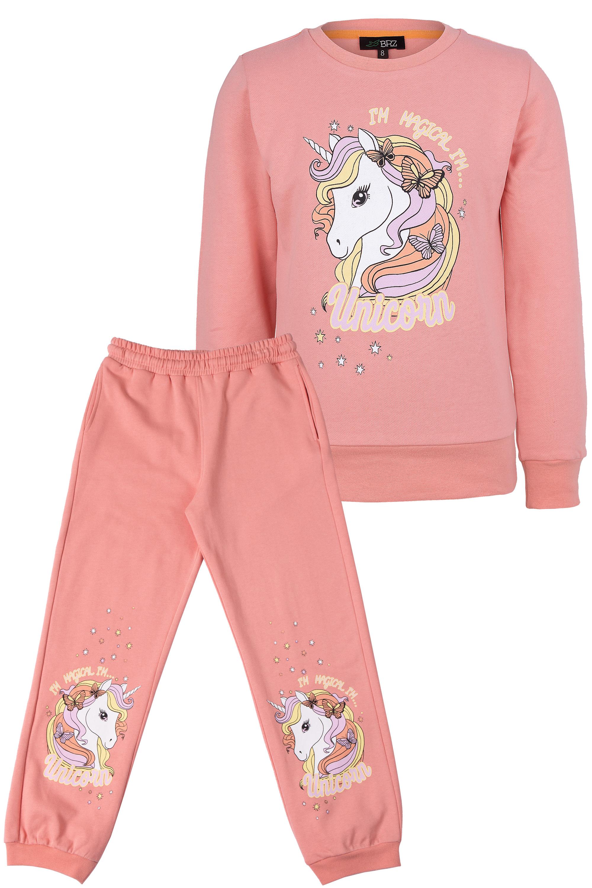 BRZ Kids Kız Çocuk Unicorn Baskılı Eşofman Takım