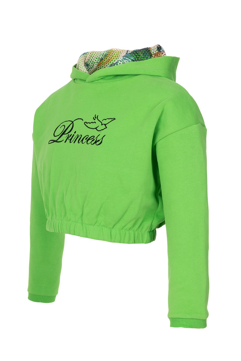 BRZ Kids Kız Çocuk Yeşil Crop Sweatshirt Pantolon Takım