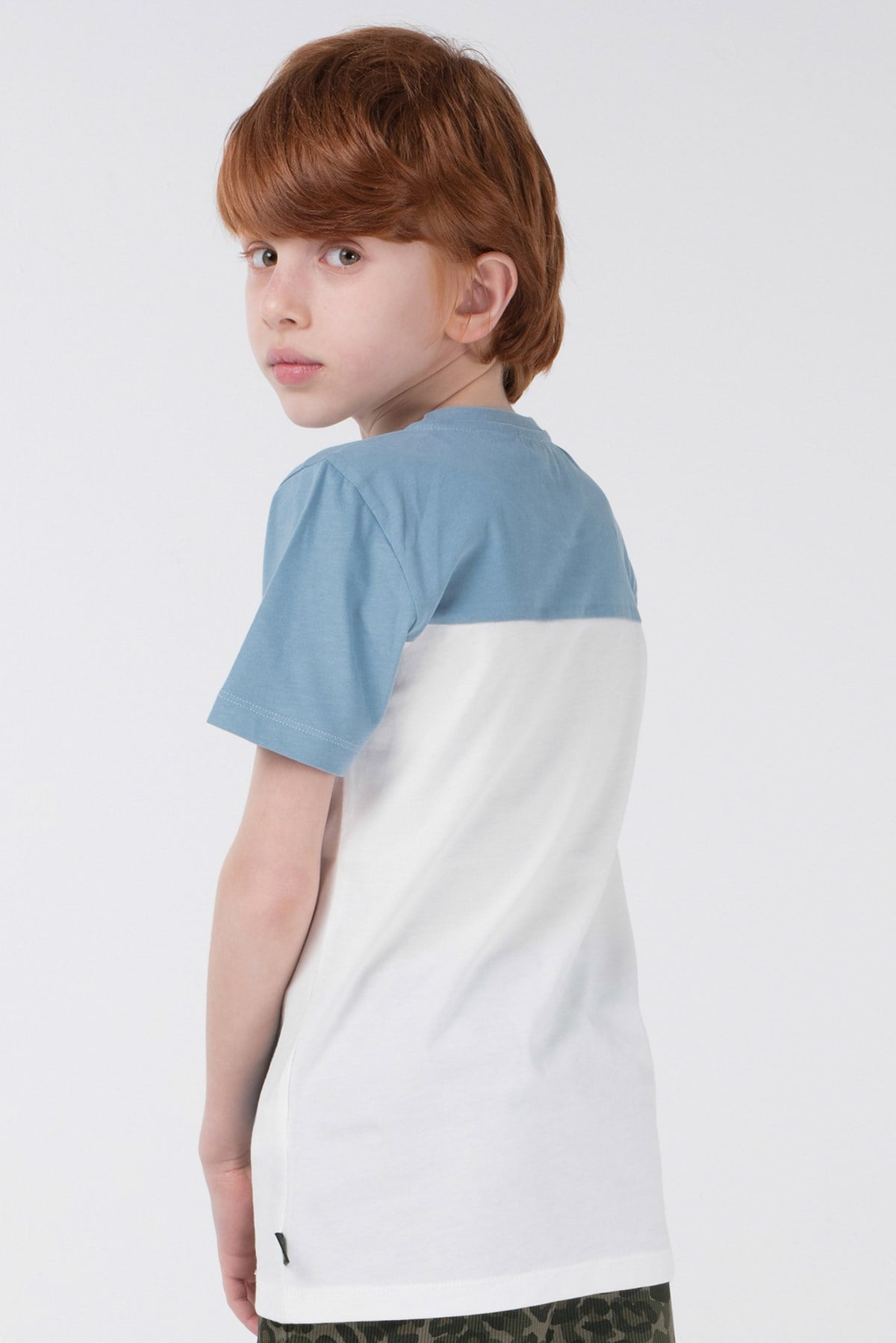 BRZ Kids Kontrast Renkli Baskılı Erkek Çocuk Kısa Kollu T-shirt