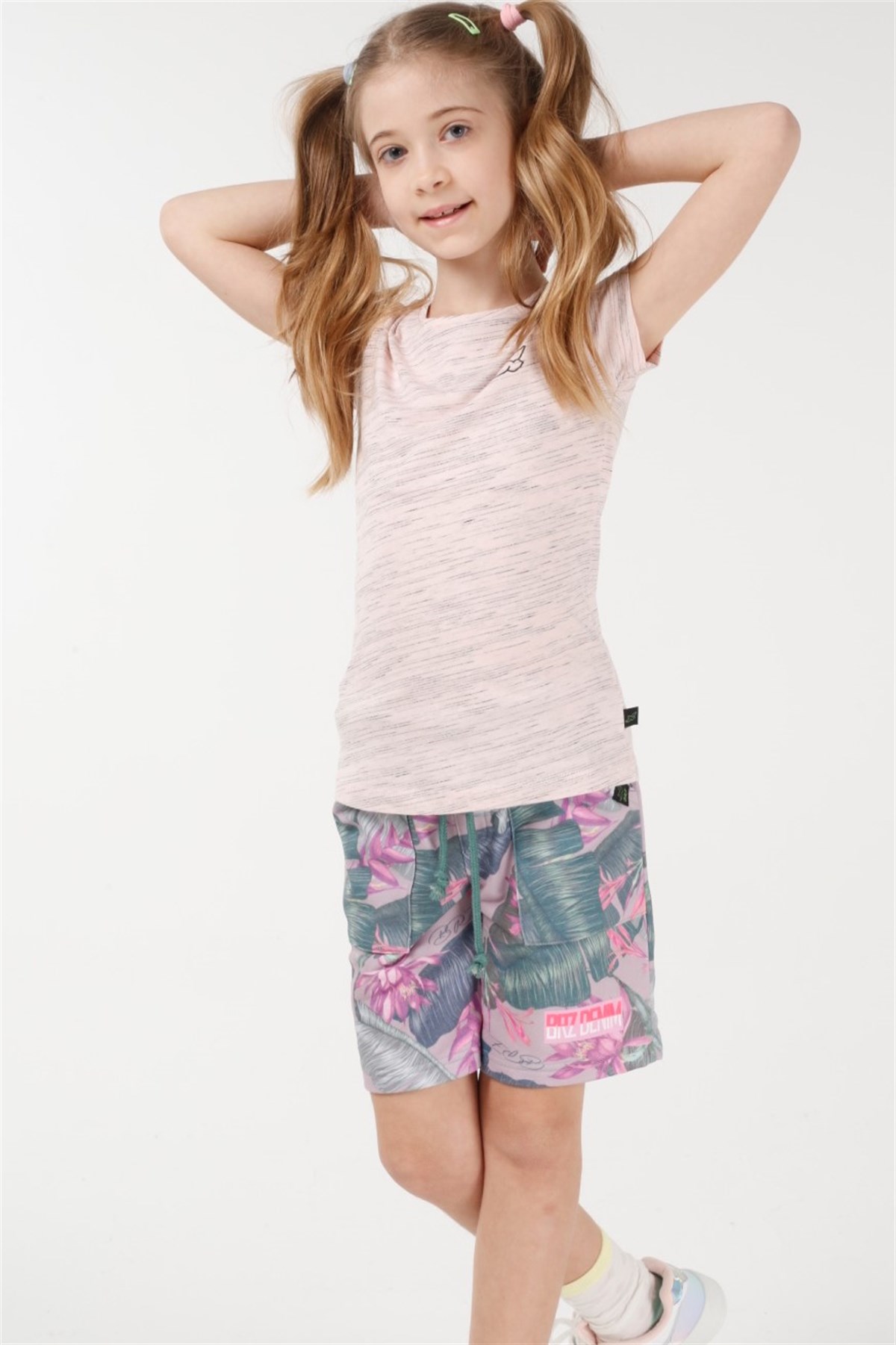 BRZ Kids Metraj Baskılı Kız Çocuk Şort