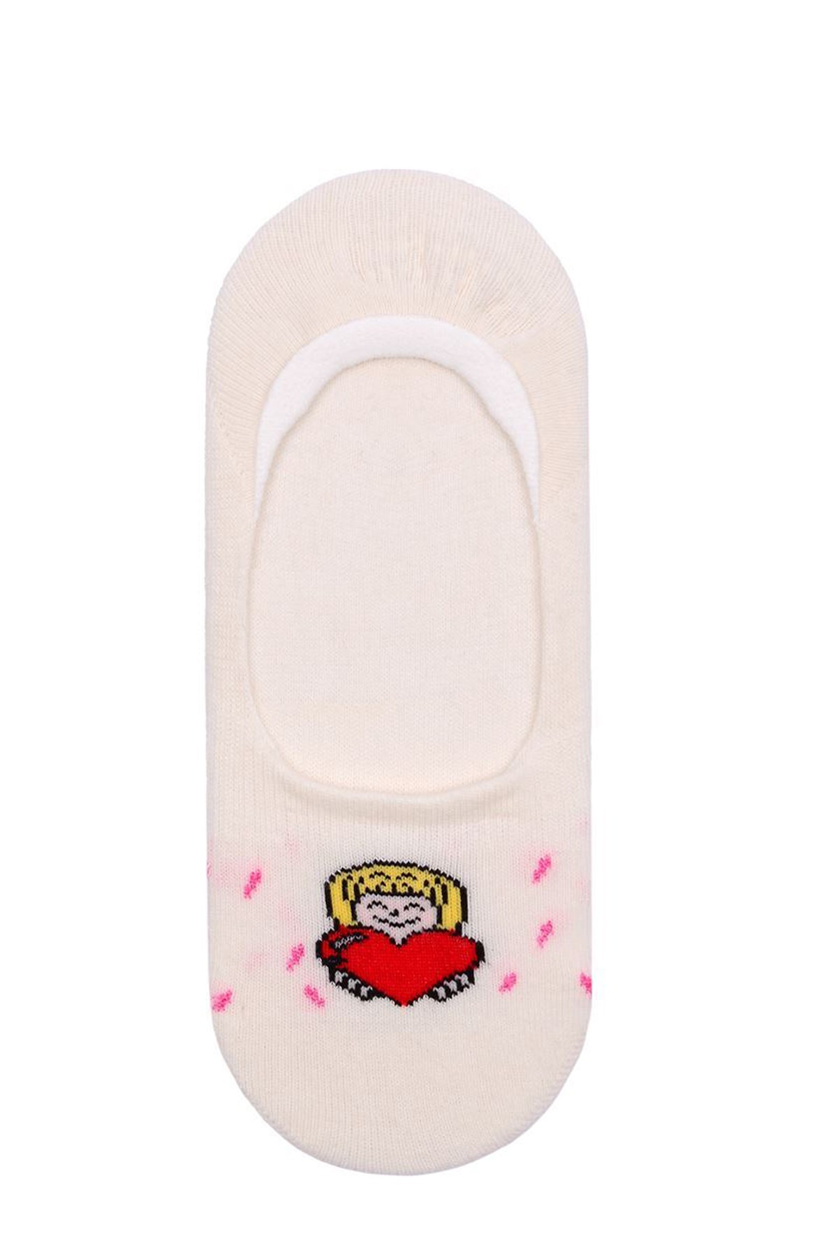 BRZ Kids Paun Desenli Kız Çocuk Babet Çorabı 3lü Set