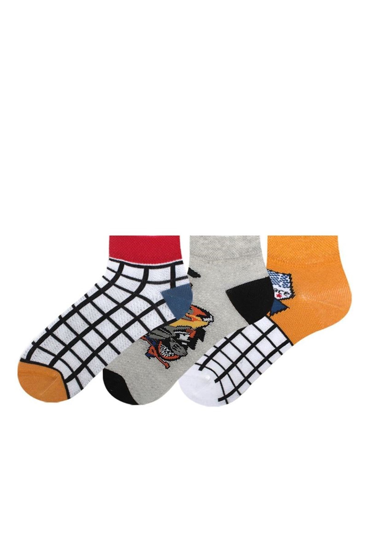 BRZ Kids RaceTeam Erkek Çocuk Patik Çorabı 3'lü Set