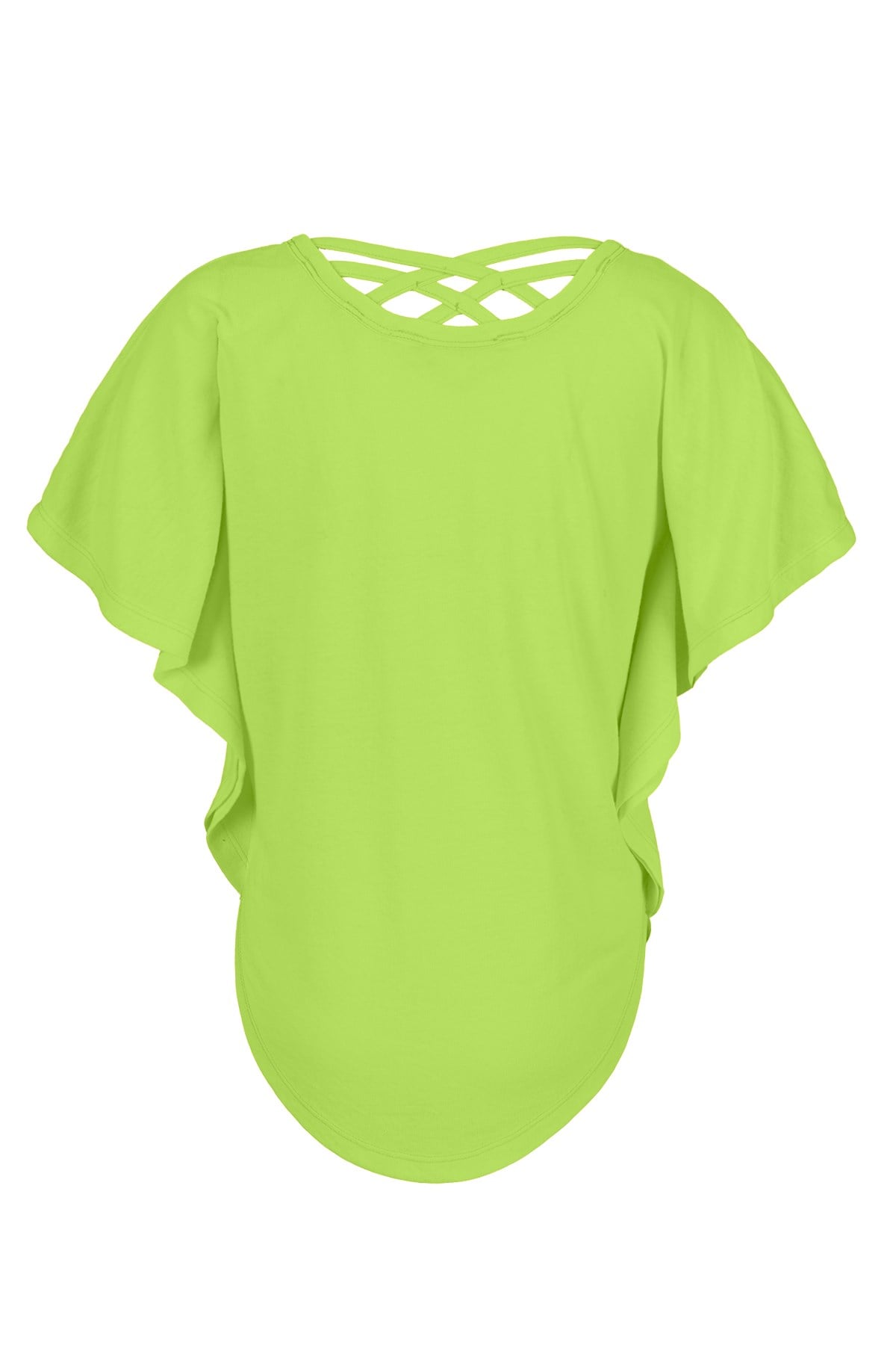 BRZ Kids Sim Baskılı Neon Sarı Kız Çocuk Yarasa Kollu T-shirt.