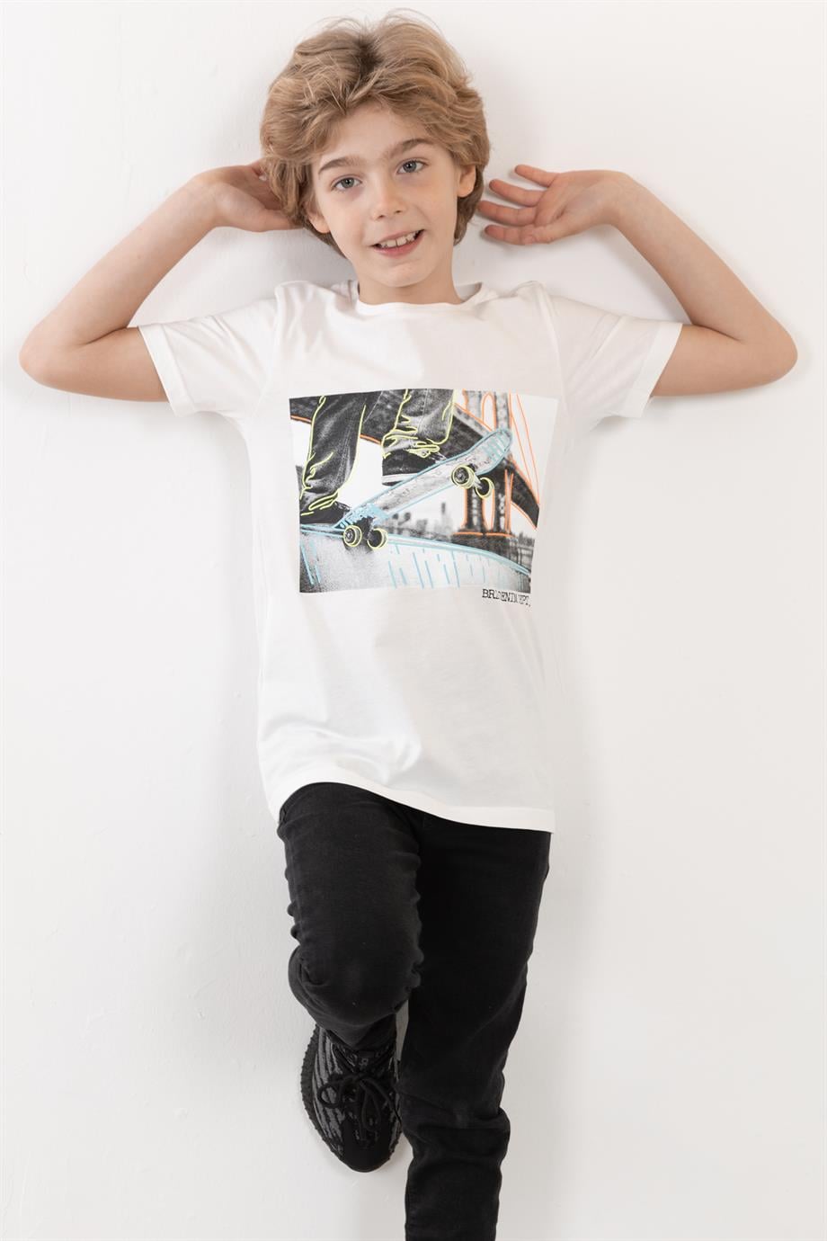 BRZ Kids Skate Baskılı Erkek Çocuk T-shirt