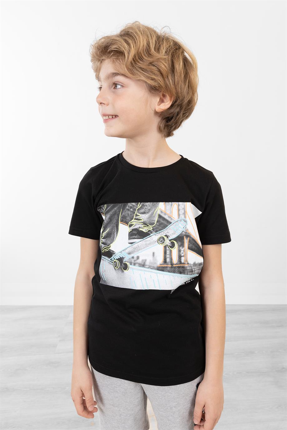 BRZ Kids Skate Baskılı Erkek Çocuk T-shirt