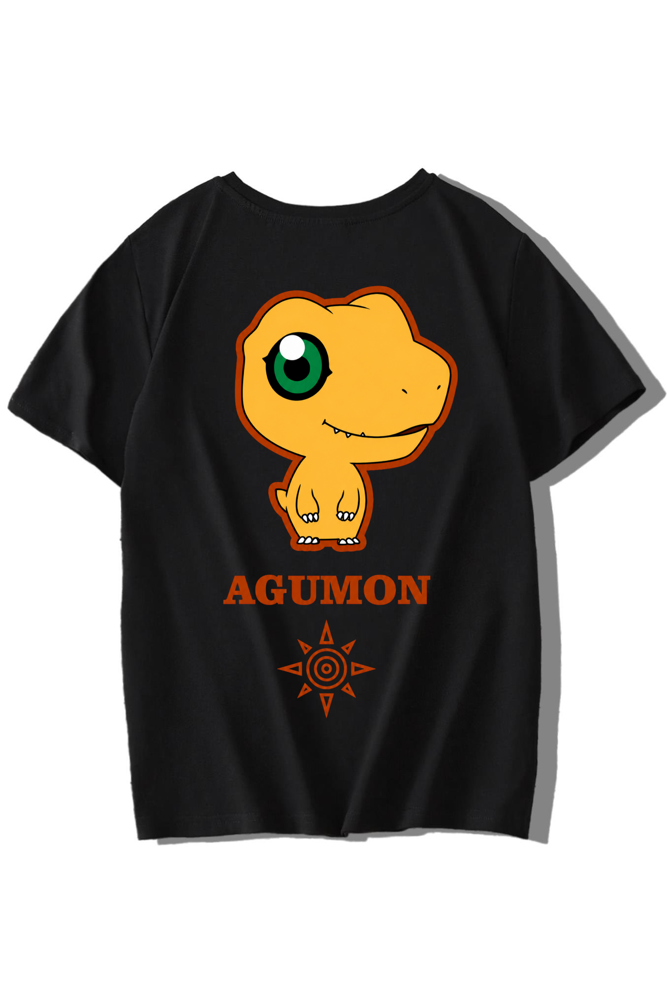 BRZ Kids Unisex Çocuk Agumon T-shirt Siyah