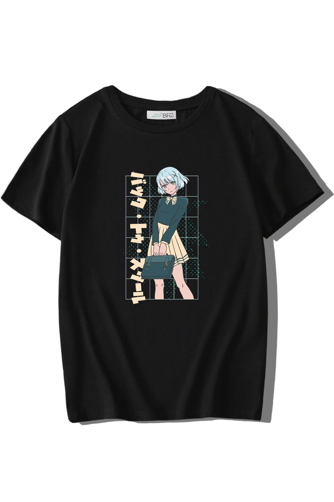 BRZ Kids Unisex Çocuk Anime School Girl T-shirt