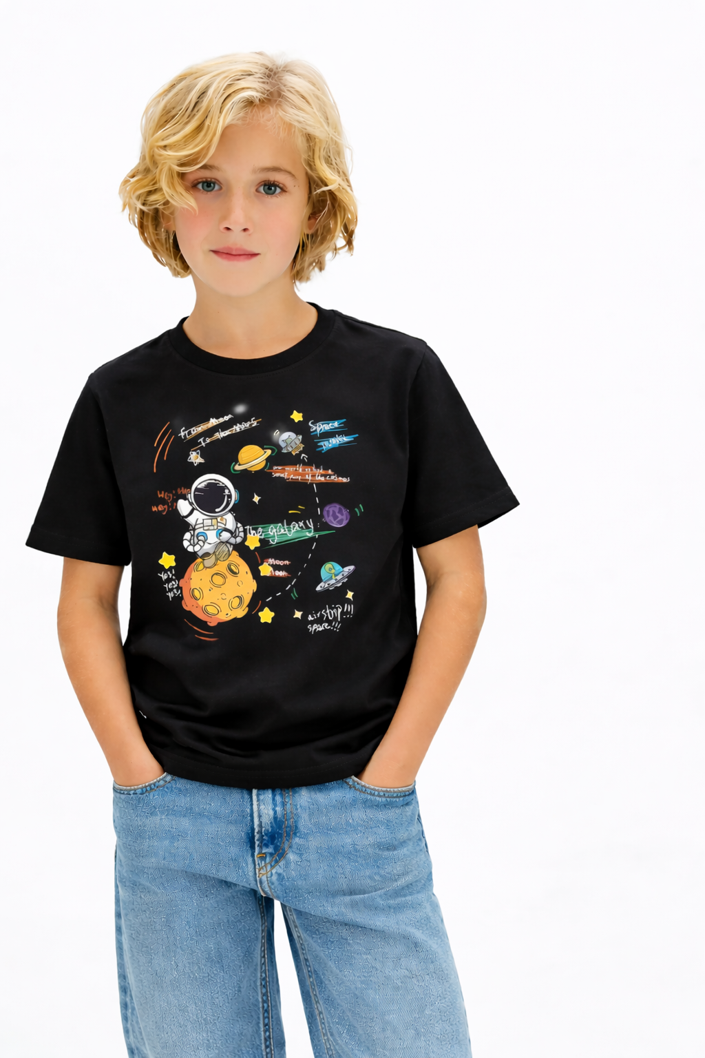 BRZ Kids Unisex Çocuk Astronaut T-shirt