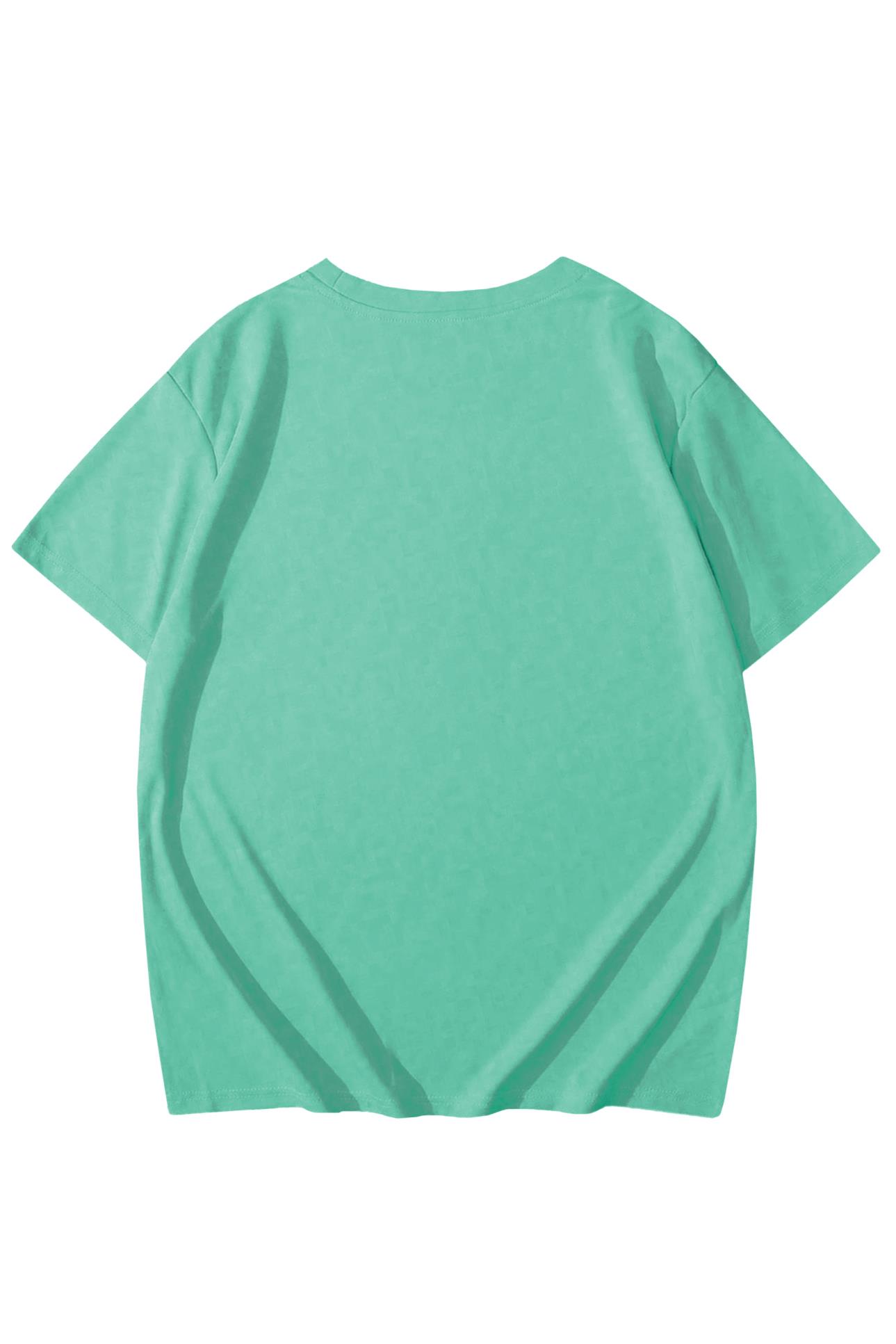 BRZ Kids Unisex Çocuk Basic T-shirt Aqua Yeşil