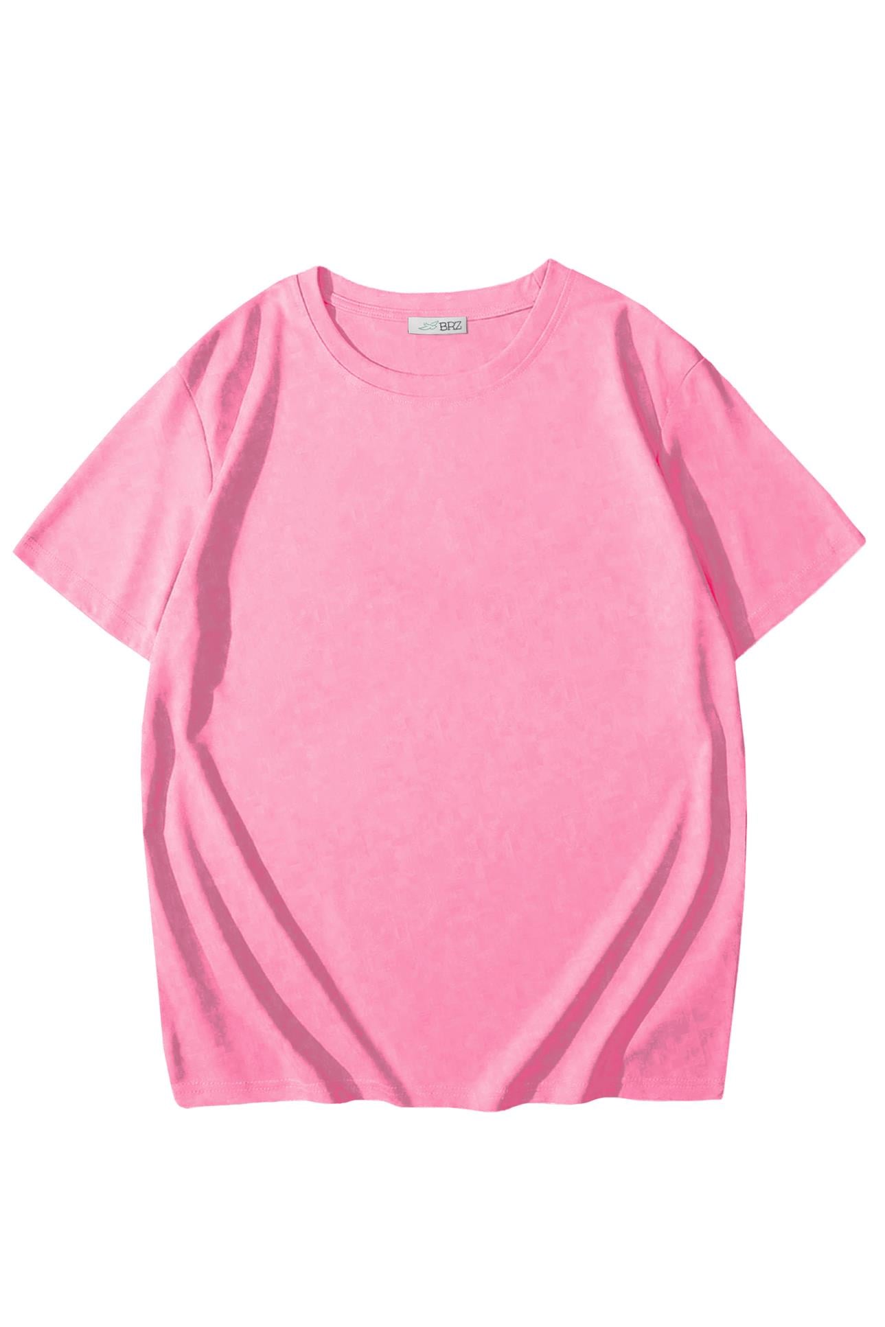 BRZ Kids Unisex Çocuk Basic T-shirt Pembe