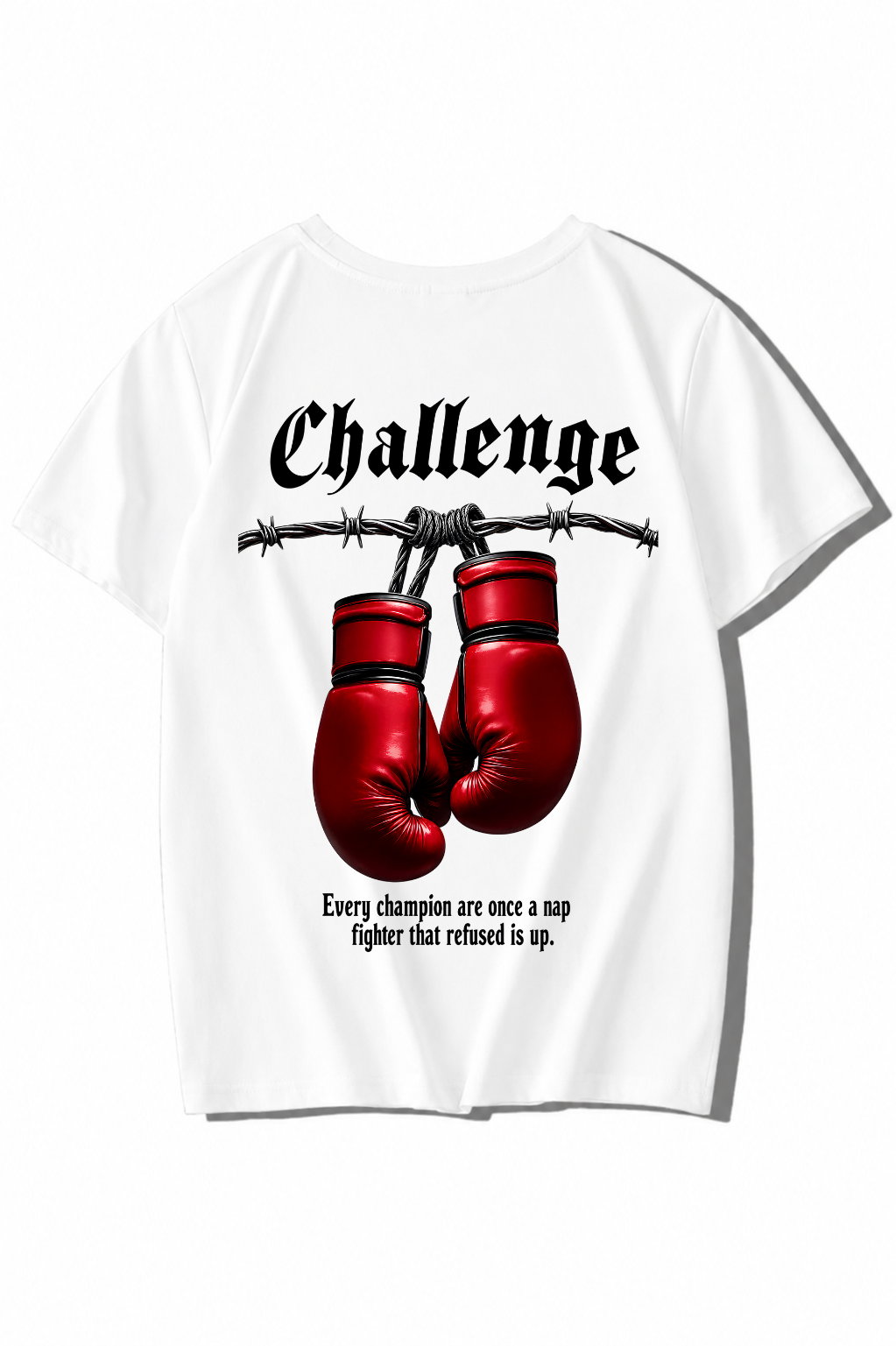 BRZ Kids Unisex Çocuk Boxing T-shirt Beyaz