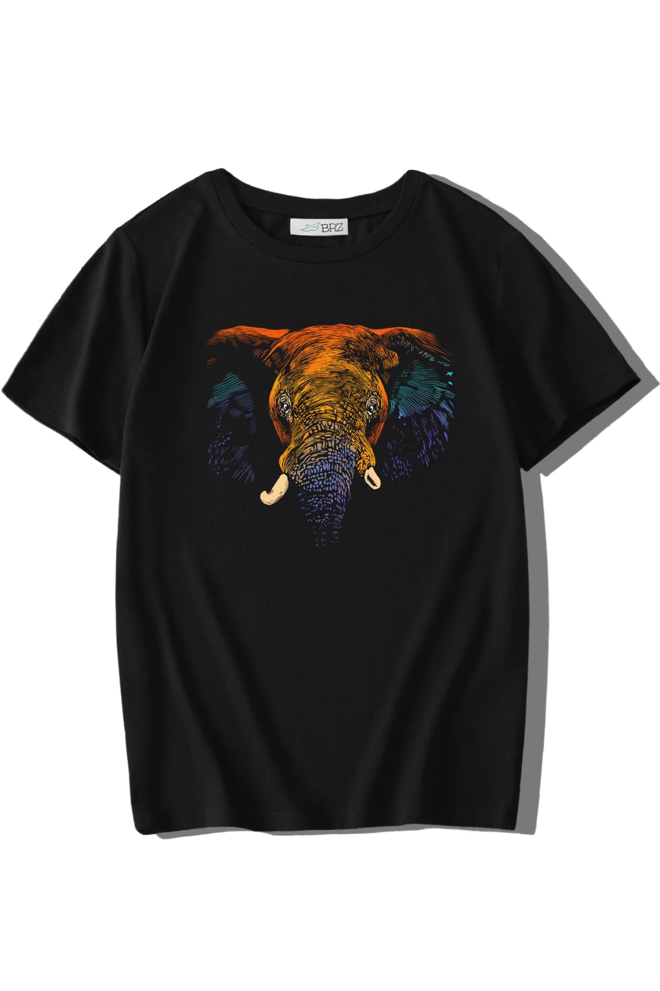 BRZ Kids Unisex Çocuk Colorful Elephant T-shirt