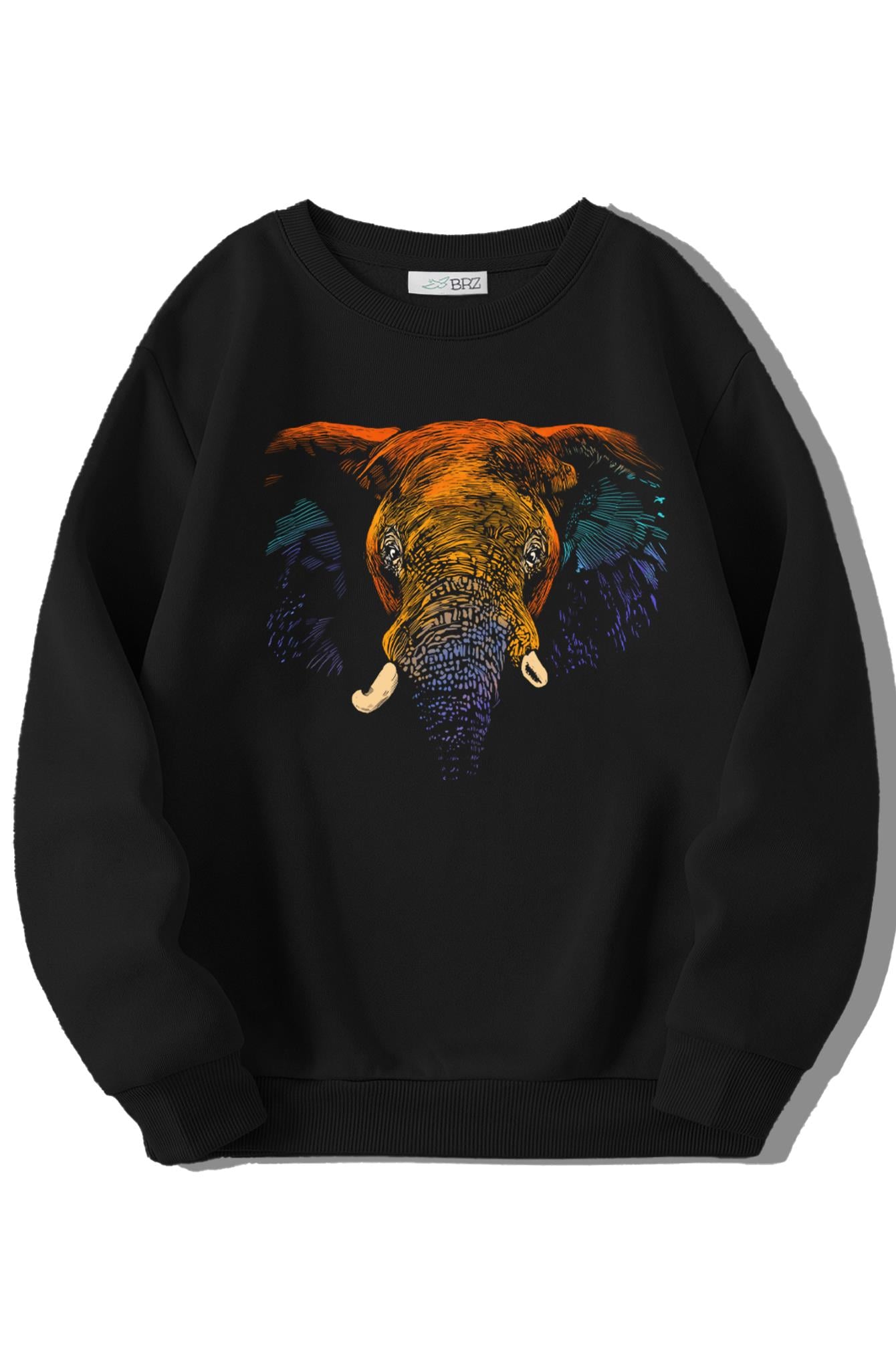 BRZ Kids Unisex Çocuk Colorful Elephant Sweatshirt