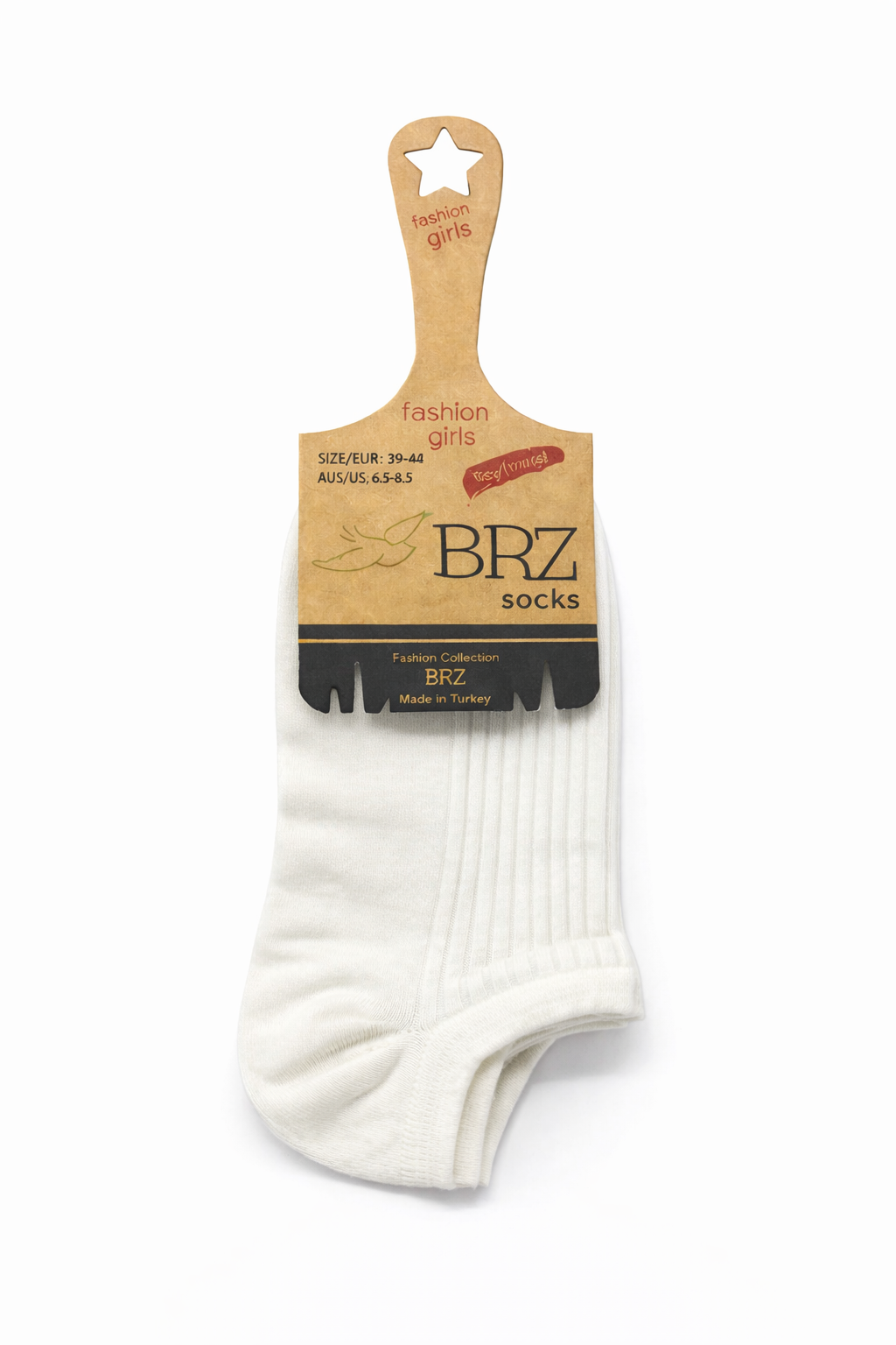 BRZ Kids Unisex Çocuk Düz Renk Kısa Çorap 6lı Set