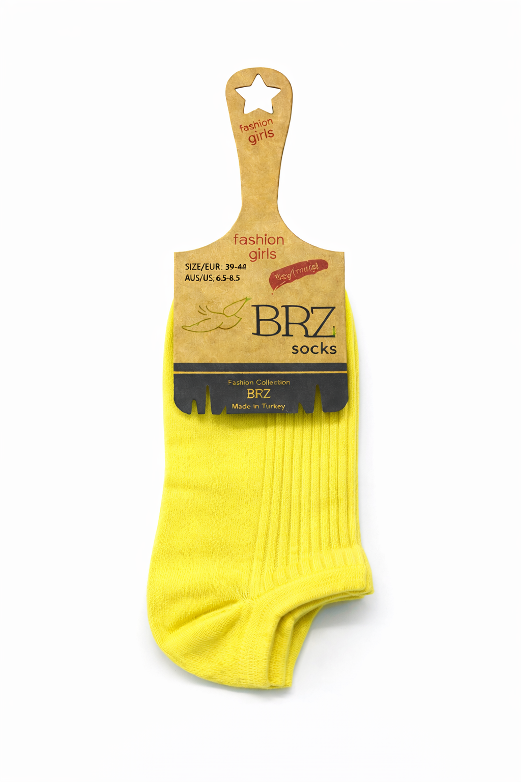 BRZ Kids Unisex Çocuk Düz Renk Kısa Çorap 6lı Set