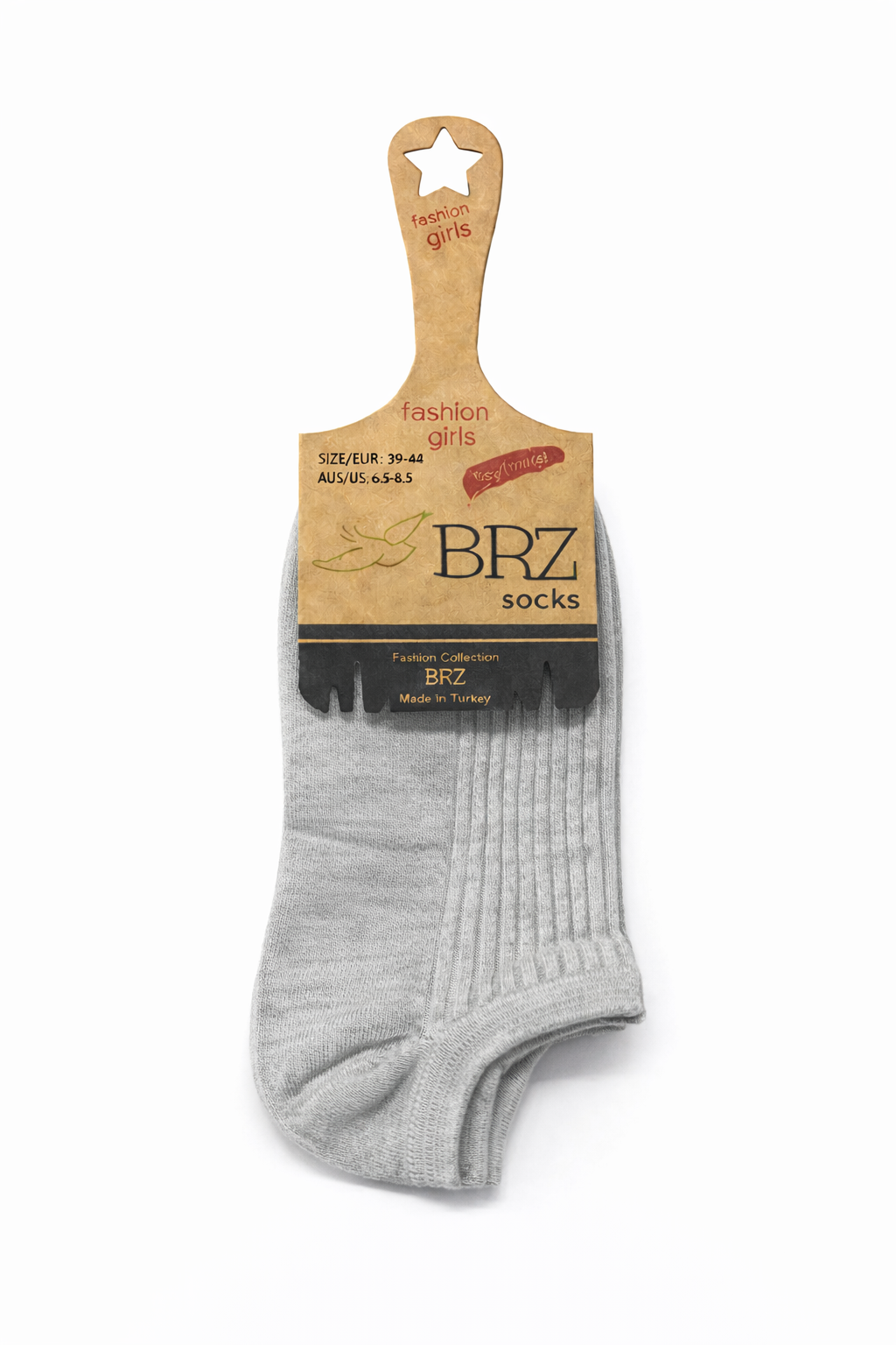 BRZ Kids Unisex Çocuk Düz Renk Kısa Çorap 6lı Set