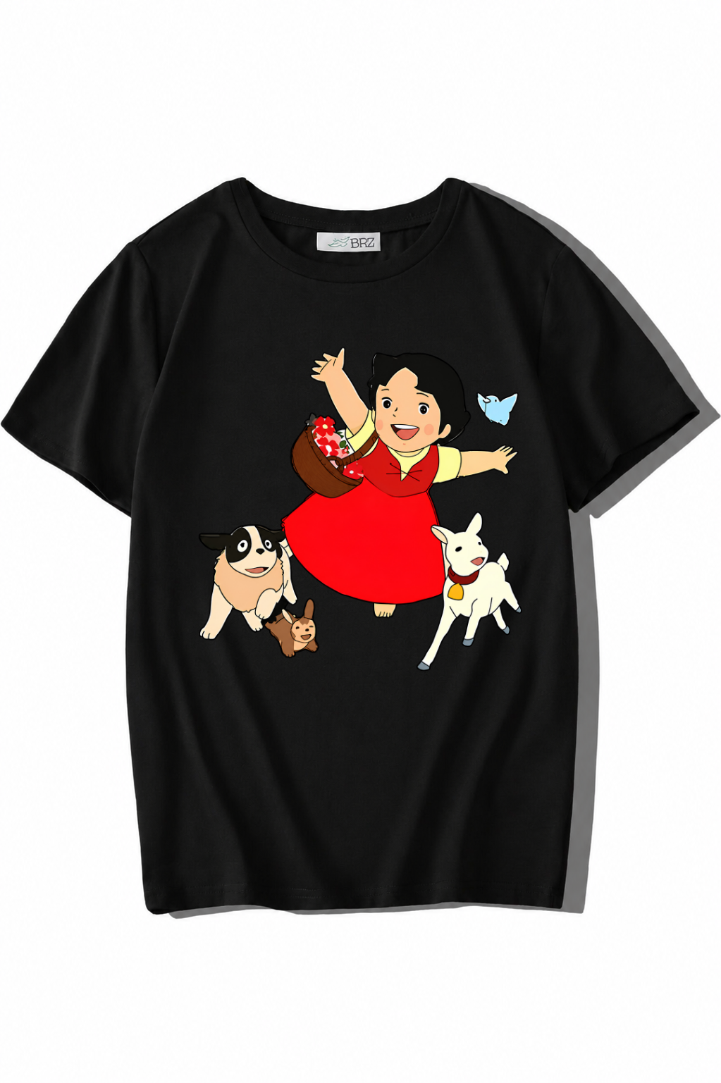 BRZ Kids Unisex Çocuk Heidi T-shirt Siyah