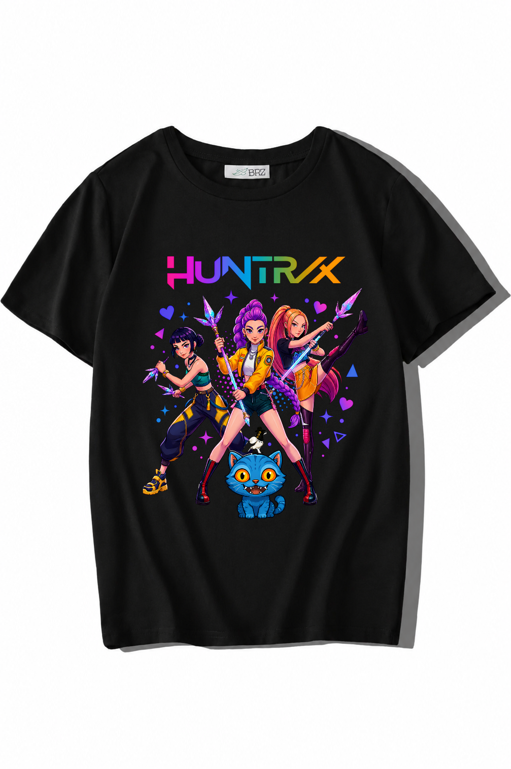 BRZ Kids Unisex Çocuk HUNTR/X T-shirt Siyah