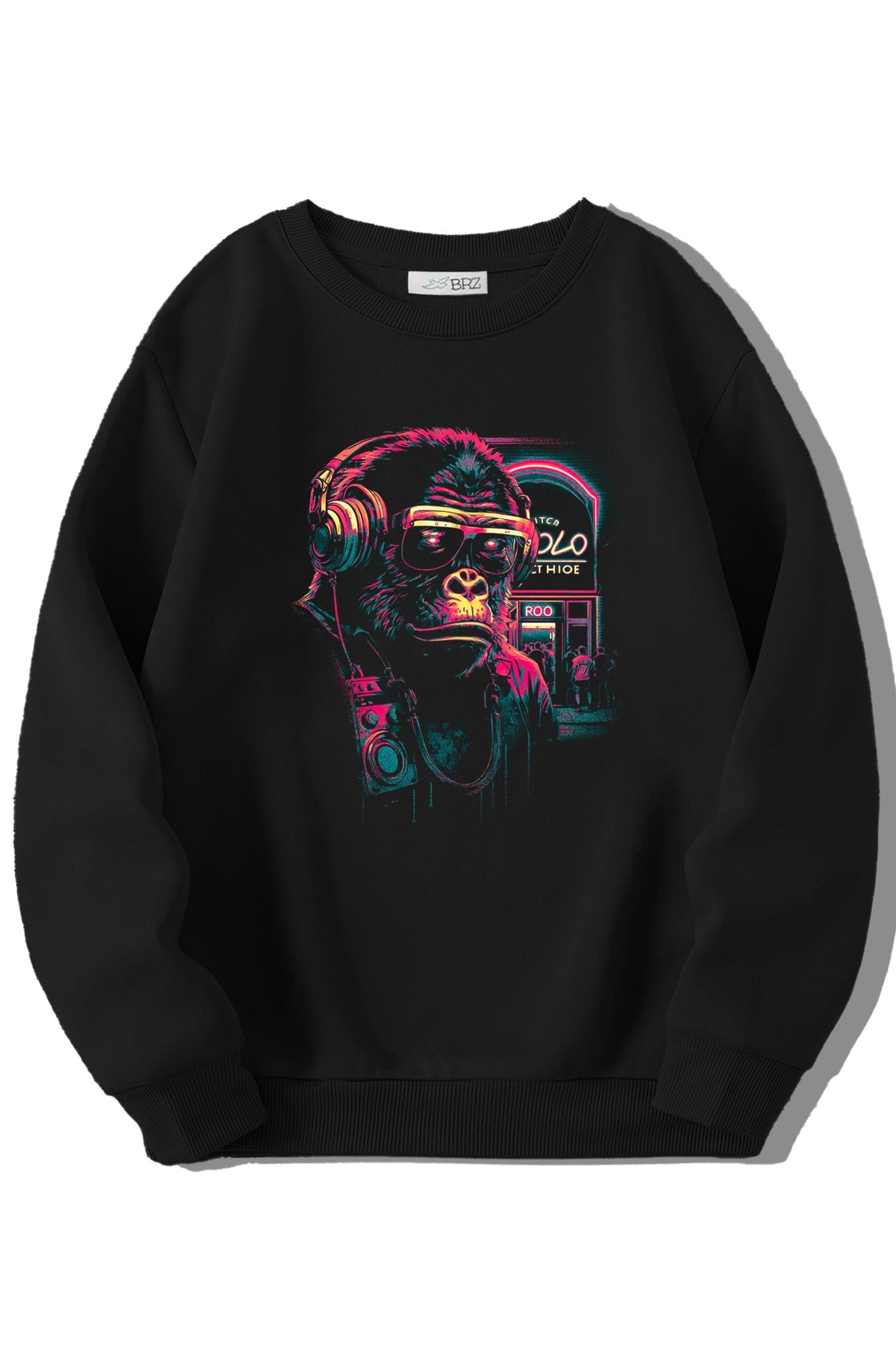 BRZ Kids Unisex Çocuk Neon Gorilla Sweatshirt