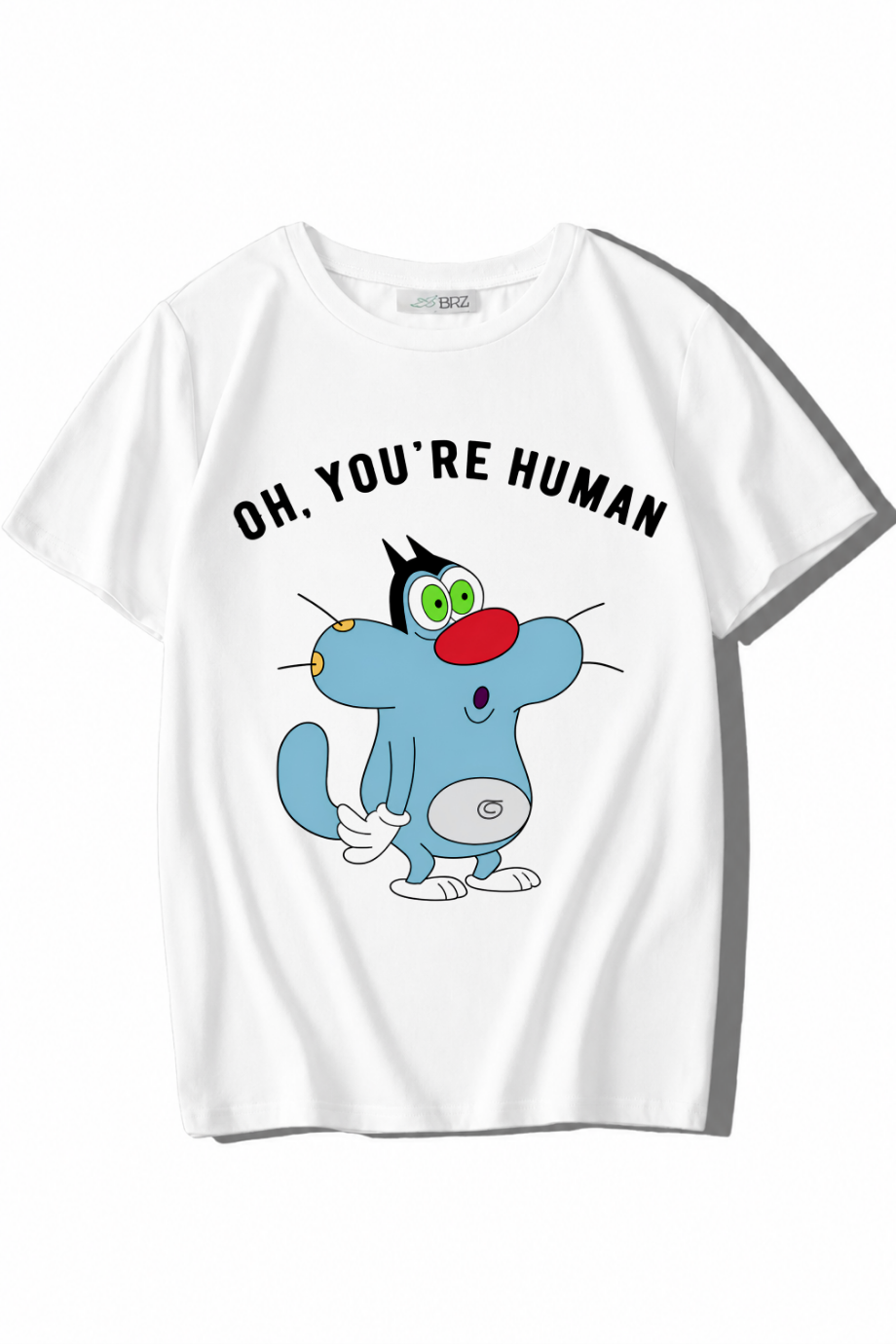 BRZ Kids Unisex Çocuk Oggy T-shirt Beyaz