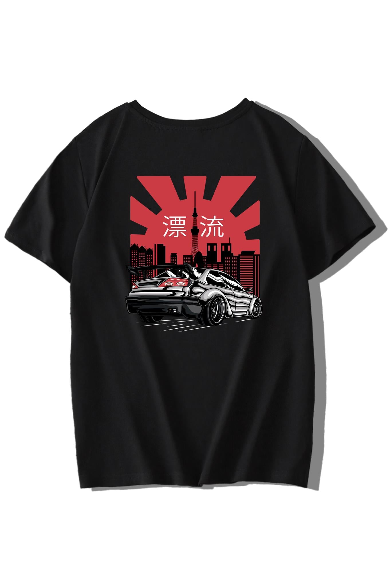 BRZ Kids Unisex Çocuk Oversize Japanese City Sport Car T-shirt