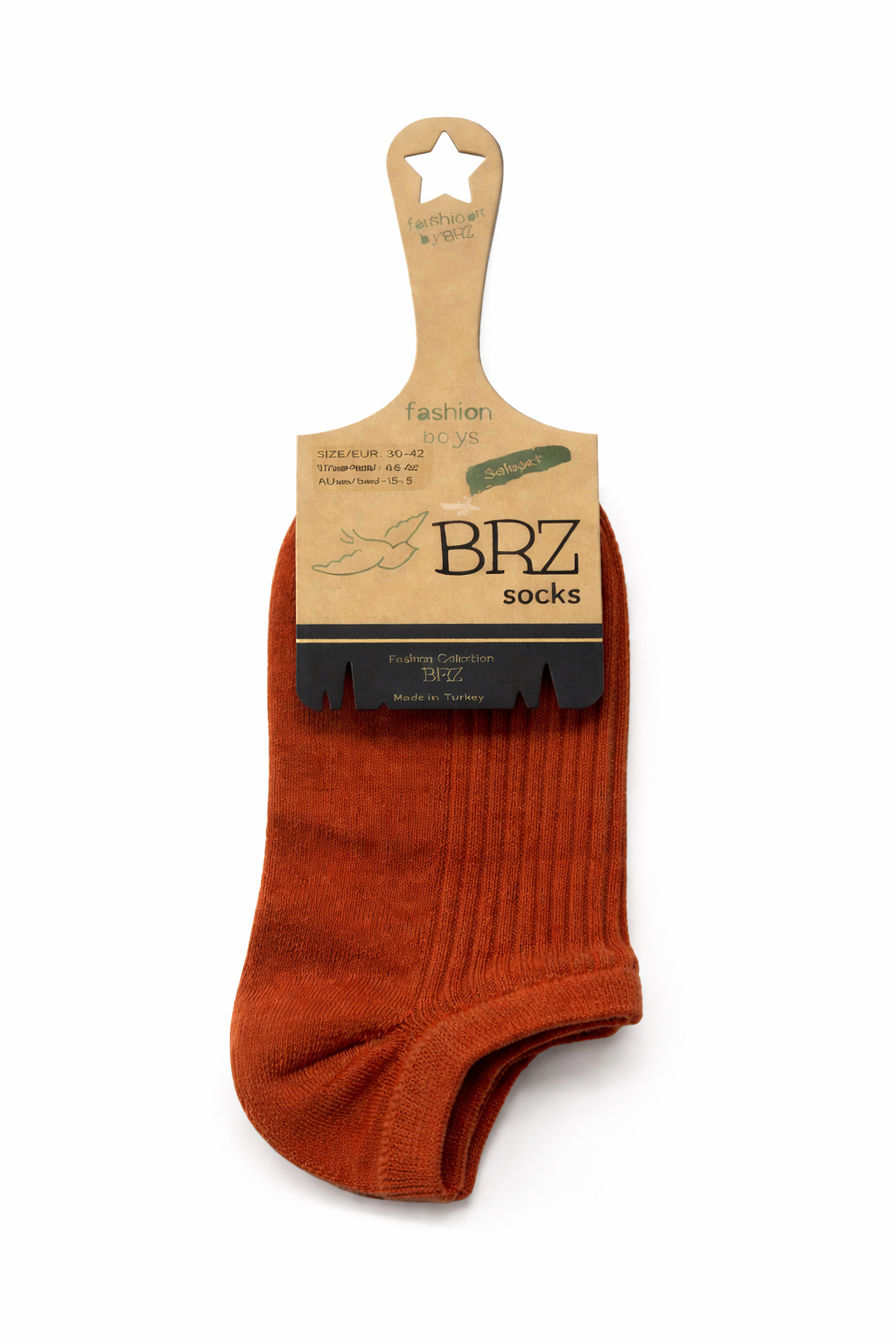 BRZ Kids Unisex Çocuk Ribana Patik Çorap 3lü – Krem, Hardal ve Kahverengi Tonlar