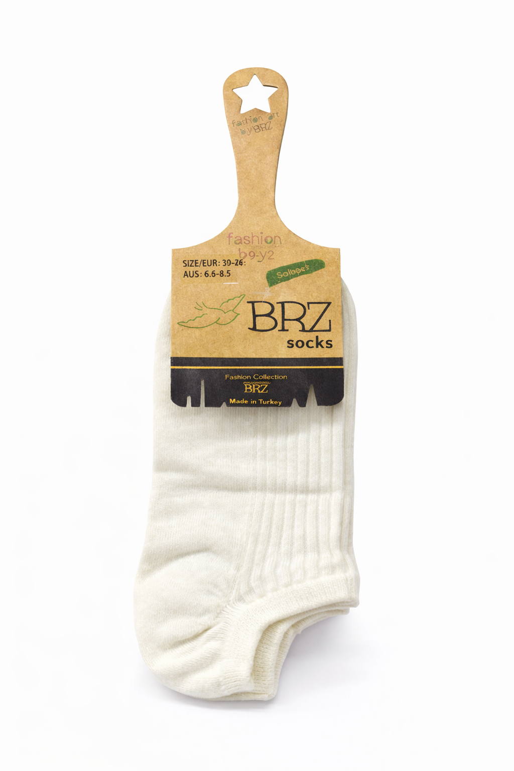 BRZ Kids Unisex Çocuk Ribana Patik Çorap 3lü – Krem, Hardal ve Kahverengi Tonlar