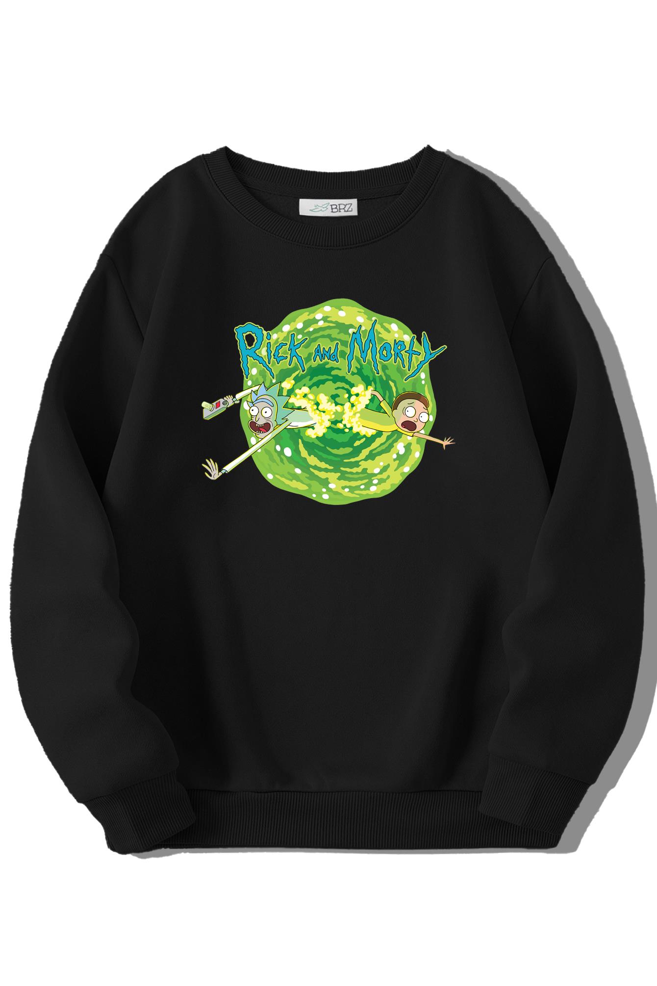 BRZ Kids Unisex Çocuk Rick and Morty Sweatshirt
