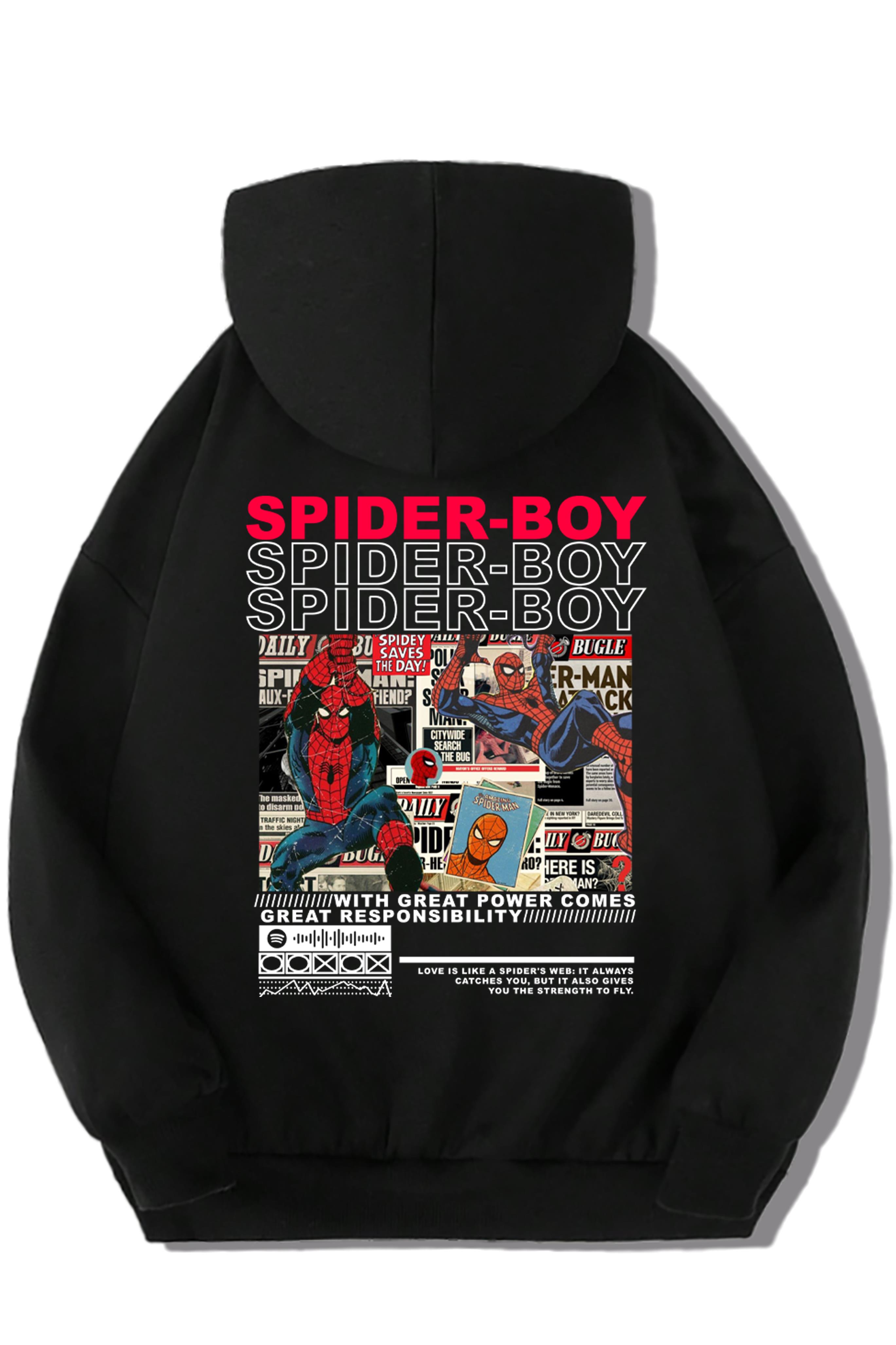 BRZ Kids Unisex Çocuk Spider-Boy Hoodie