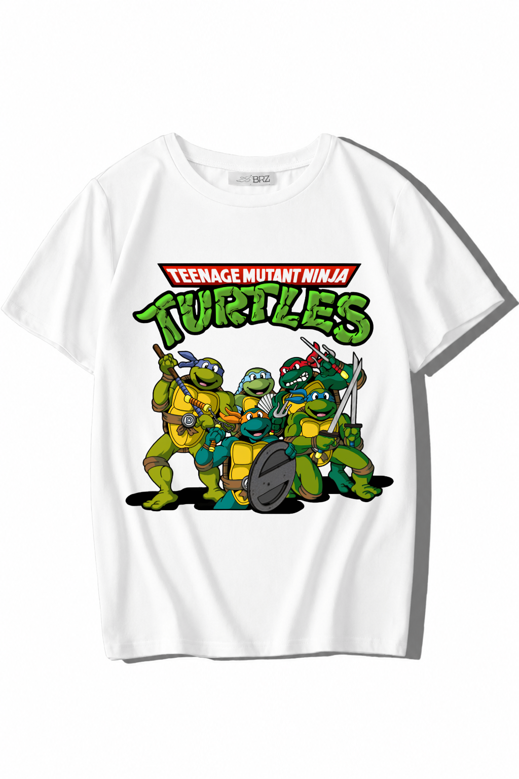 BRZ Kids Unisex Çocuk Teenage Mutant Ninja Turtles - Ninja Kaplumbağalar T-shirt Beyaz