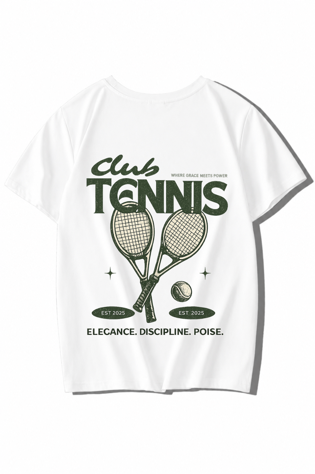BRZ Kids Unisex Çocuk Tennis Club T-shirt Beyaz
