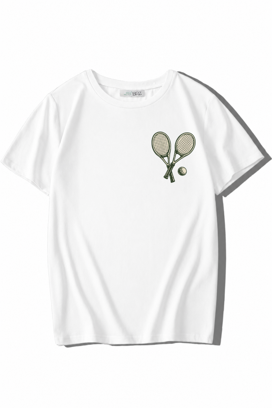BRZ Kids Unisex Çocuk Tennis Club T-shirt Beyaz