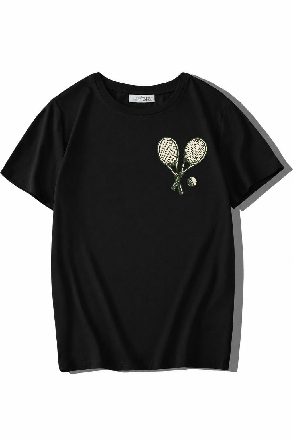 BRZ Kids Unisex Çocuk Tennis Club T-shirt Siyah