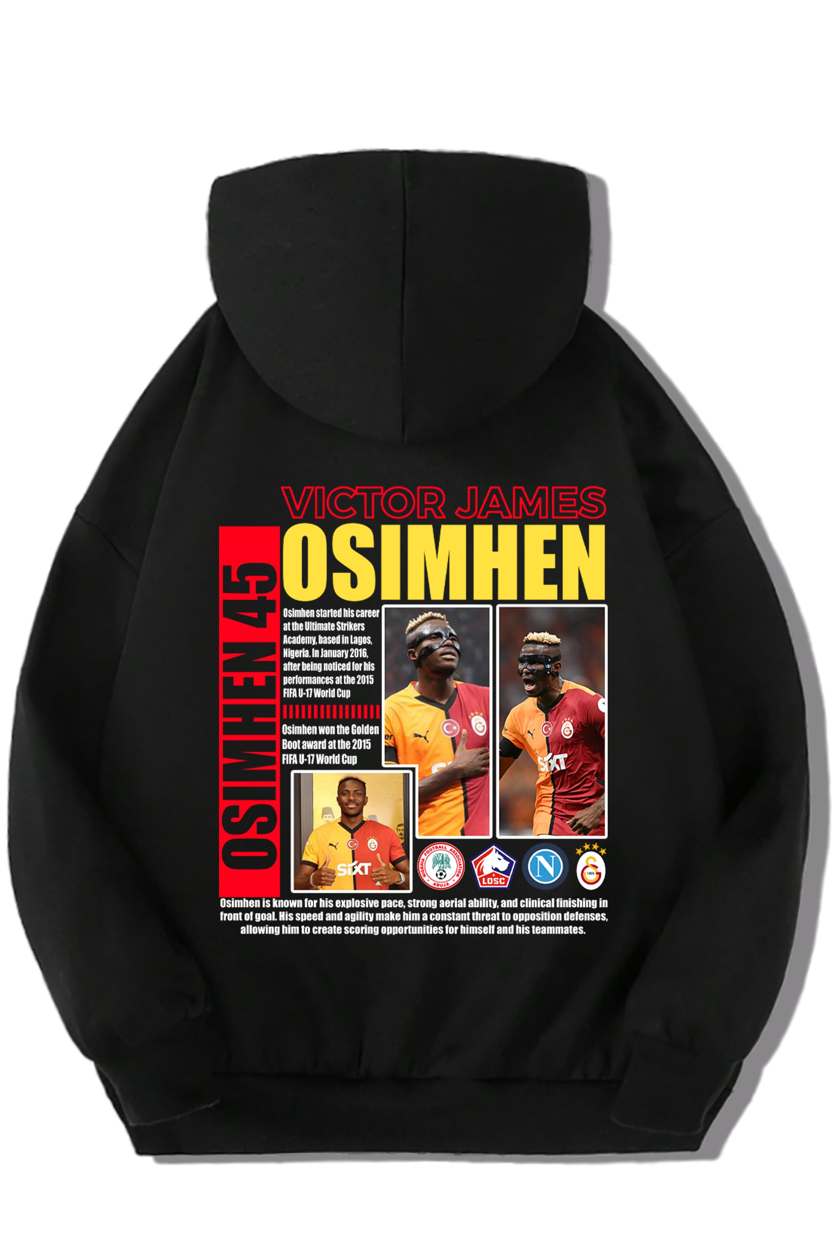 BRZ Kids Unisex Çocuk Victor James Osimhen45 Hoodie
