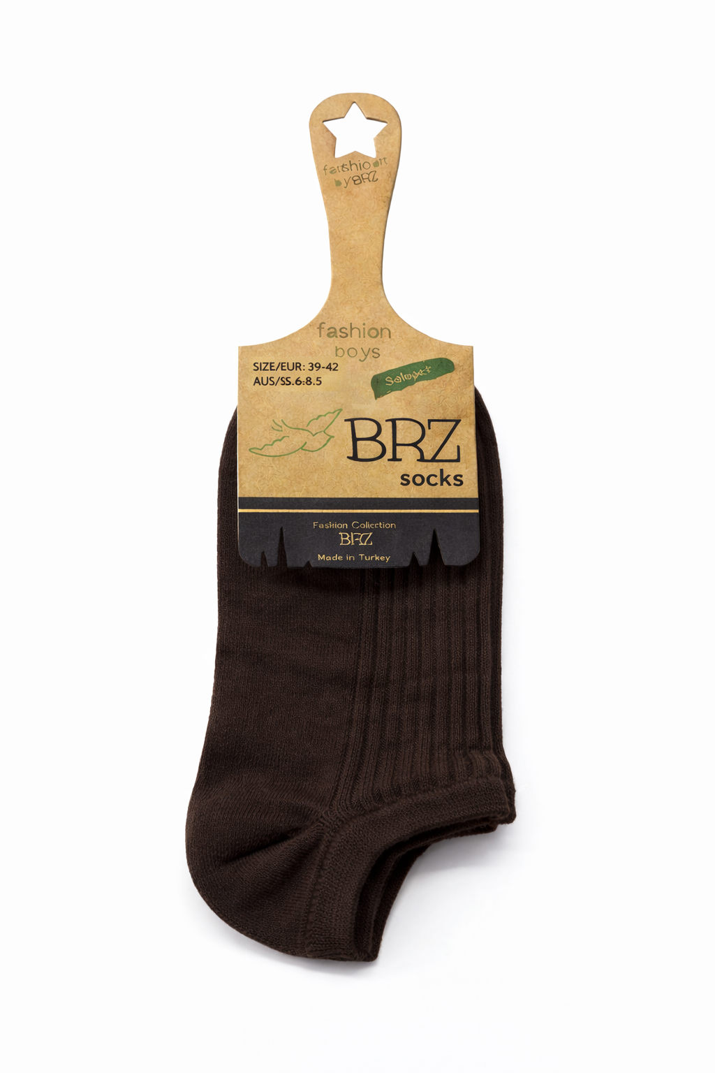 BRZ Kids Unisex Çorap Ribana Patik Çorap 4lü Set – Kiremit, Krem ve Kahverengi Tonlar