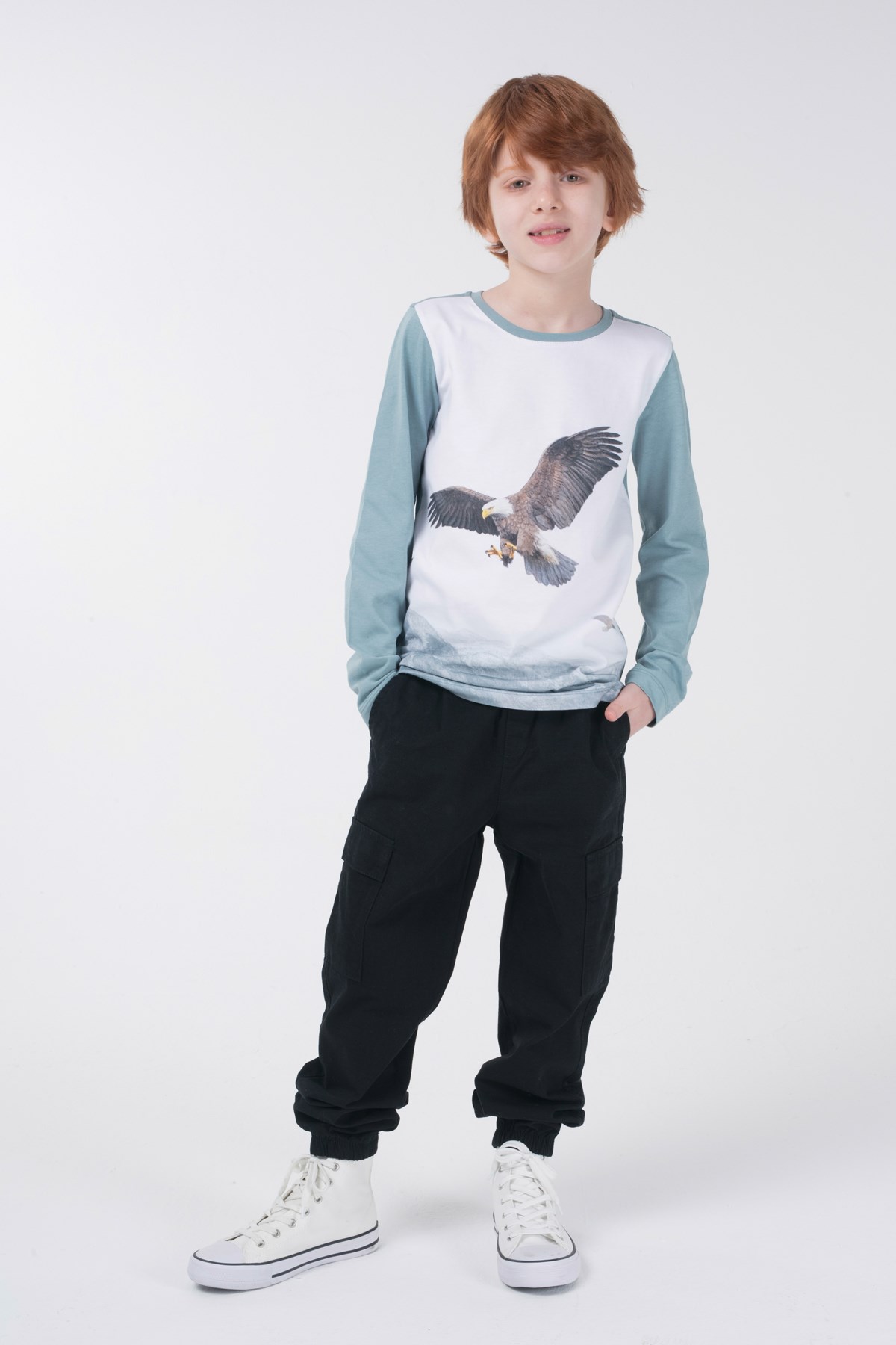 BRZ Kids Uzun Kollu Dijital Baskılı Erkek Çocuk T-shirt