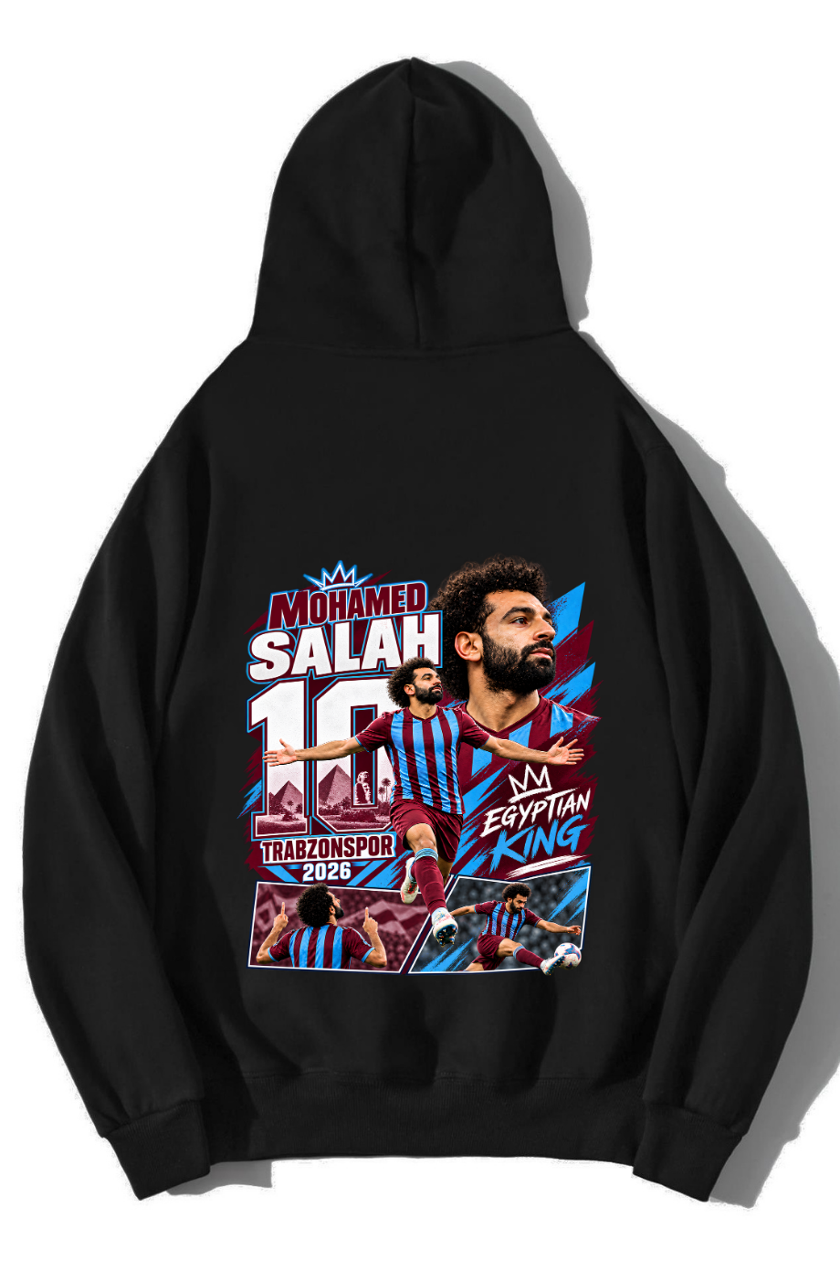 Unisex Oversize Mohamed Salah Hoodie Siyah