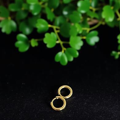 BRZ Collection 3lü Altın Renk Halka Küpe Seti – Yıldız, Damla Taşlı ve Minimal Hoops 